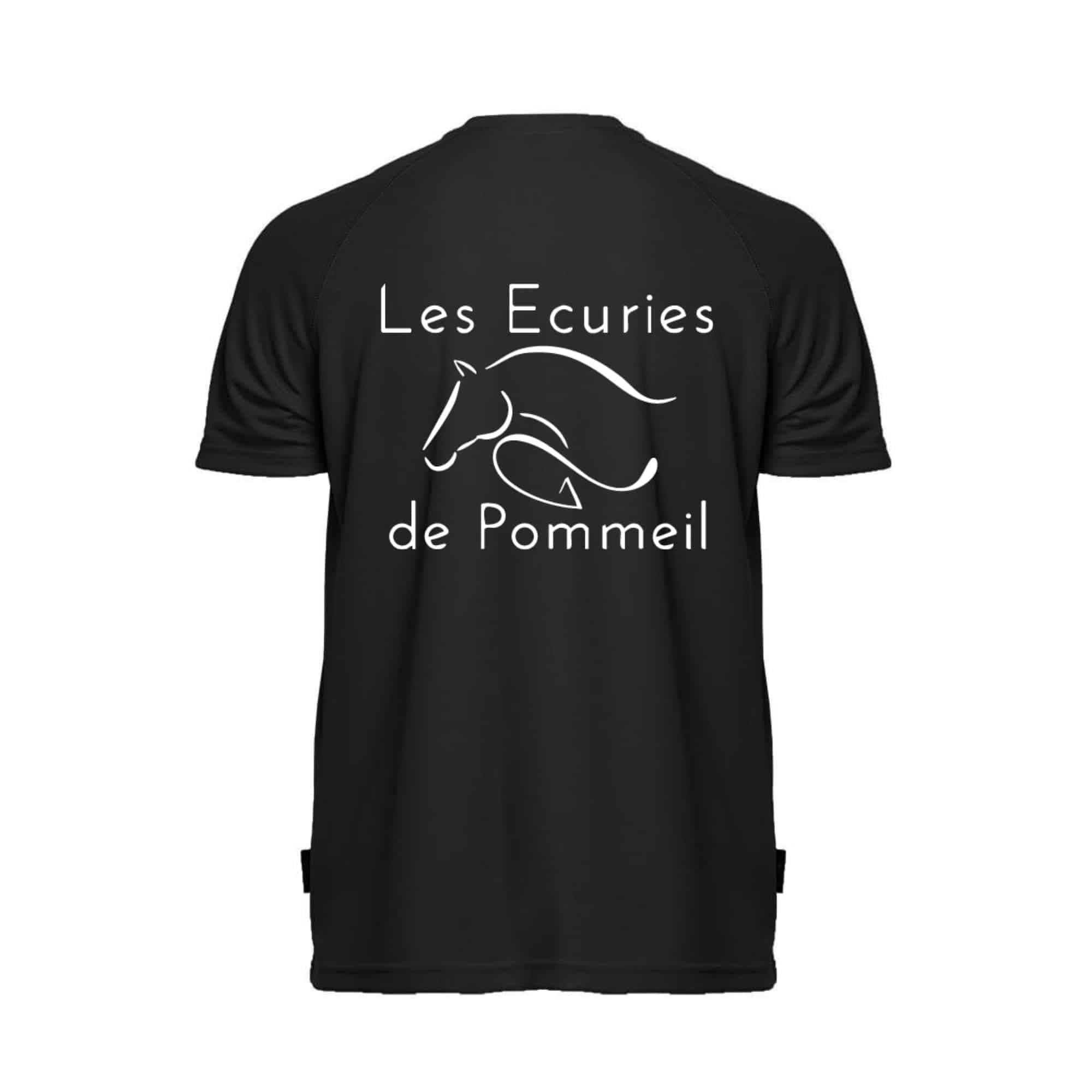 T-Shirt respirant (enfant) - Les écuries de pommeil - Noir - PK142 – Image 3