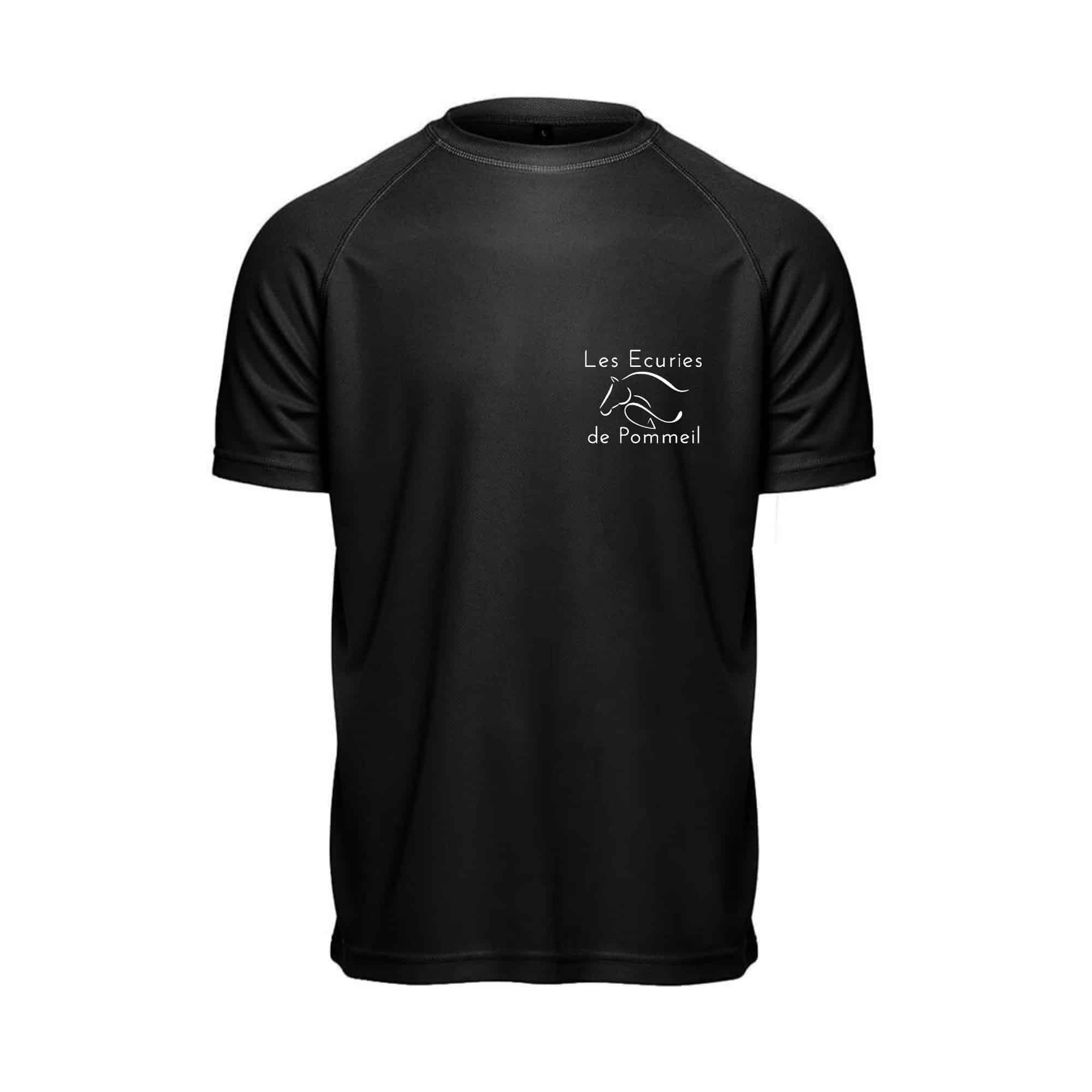 T-Shirt respirant (enfant) - Les écuries de pommeil - Noir - PK142