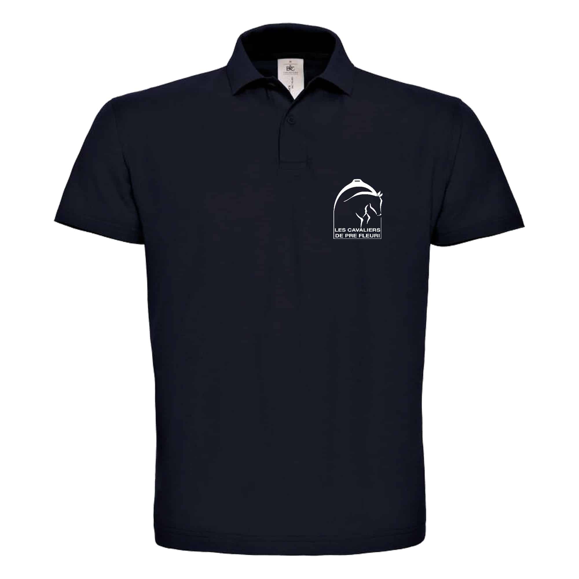 Polo premium (homme) - Les cavaliers de pré fleuri - Navy - BCU426