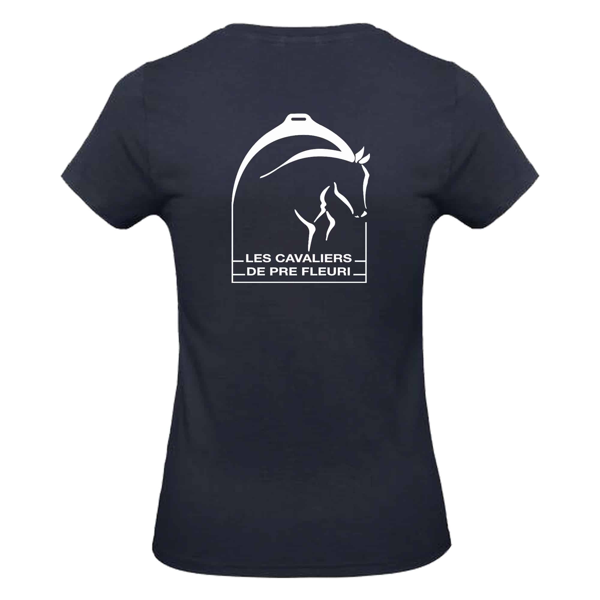T-SHIRT (femme) - Les cavaliers de pré fleuri - Navy - BC04T – Image 3