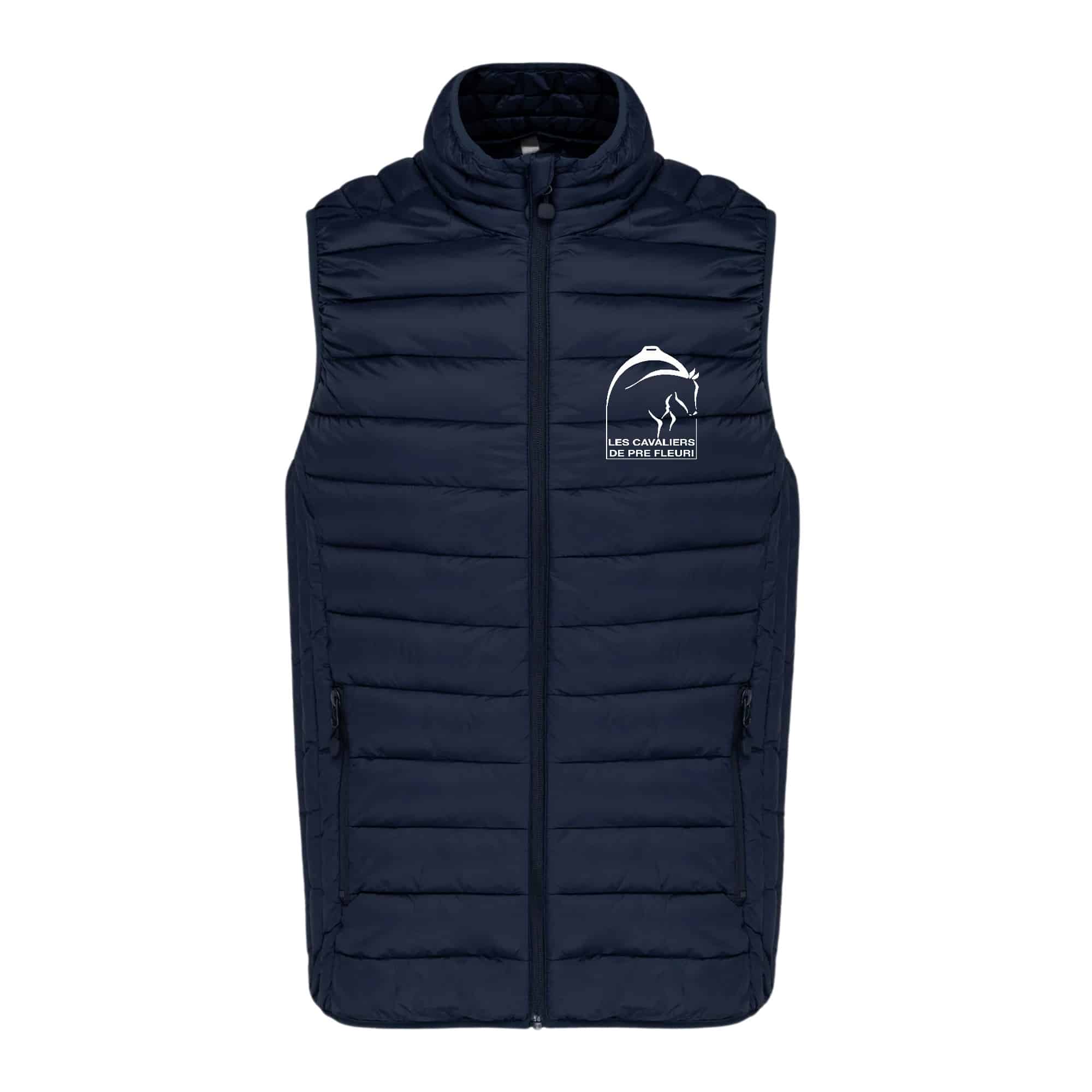 DOUDOUNE SANS MANCHES (homme) - Les cavaliers de pré fleuri - Navy - K6113