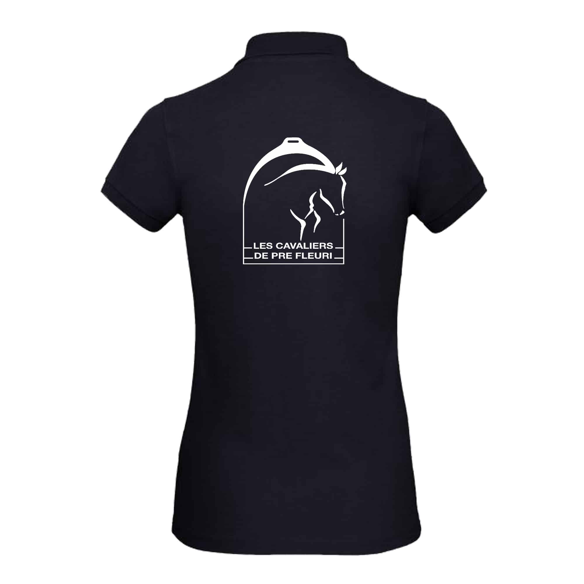 Polo premium (femme) - Les cavaliers de pré fleuri - Navy - BCW463 – Image 2