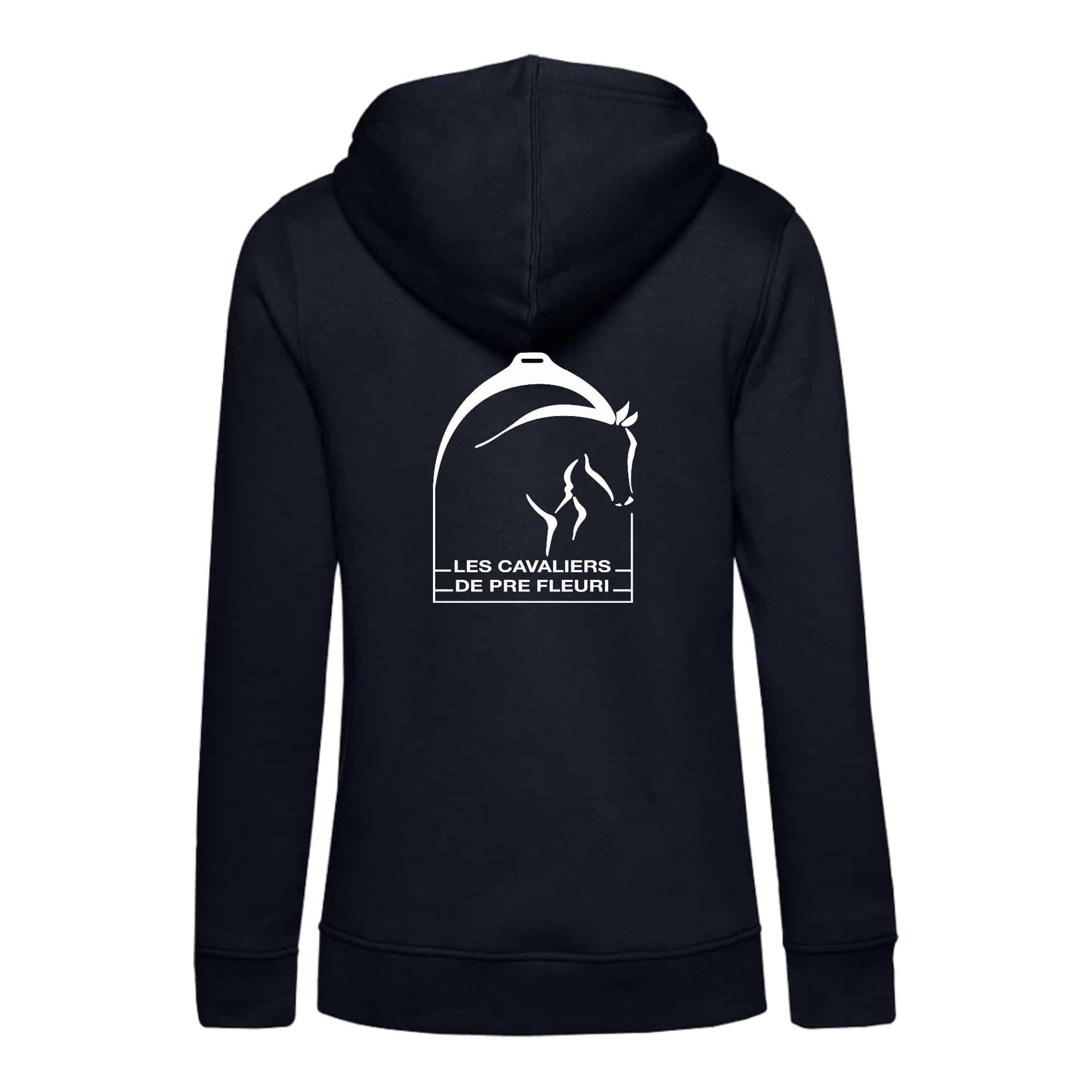 SWEAT A CAPUCHE (femme) – Les cavaliers de pré fleuri - Navy - BCW34B – Image 3