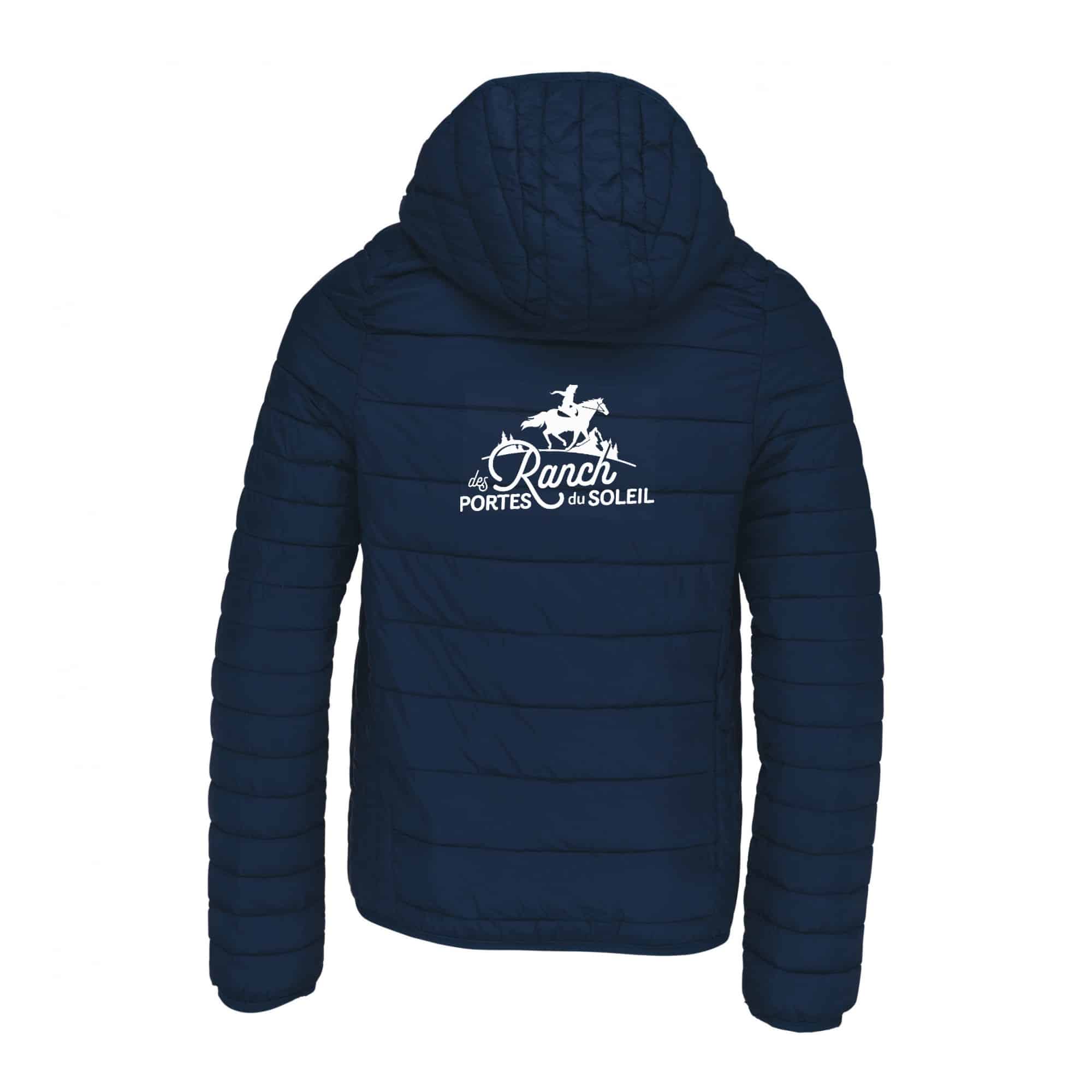 DOUDOUNE AVEC MANCHES ET CAPUCHE (enfant) - Ranch des Portes du Soleil - Navy - K6112 – Image 3