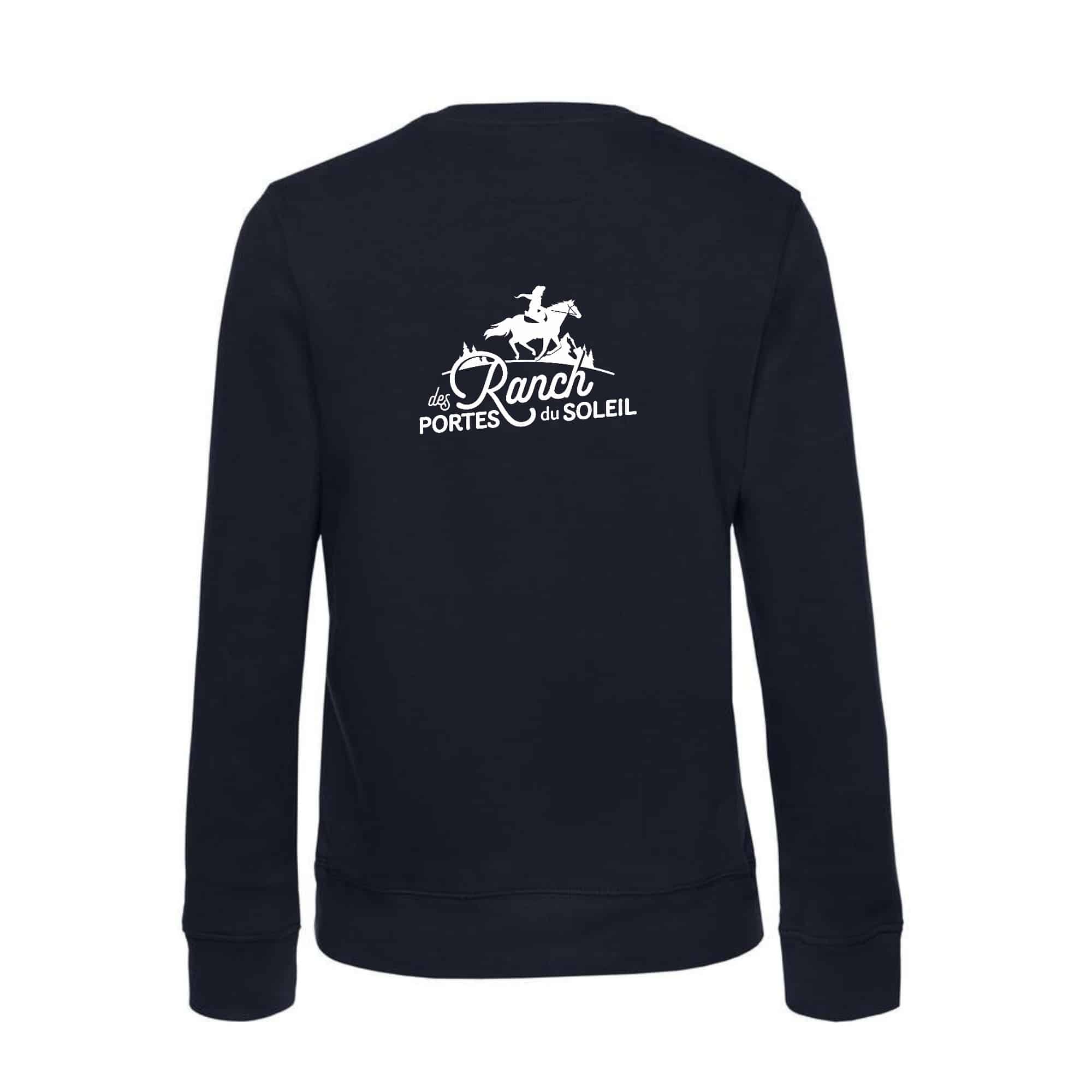 SWEAT COL ROND (femme) - Ranch des Portes du Soleil - Navy - BCW01Q – Image 3