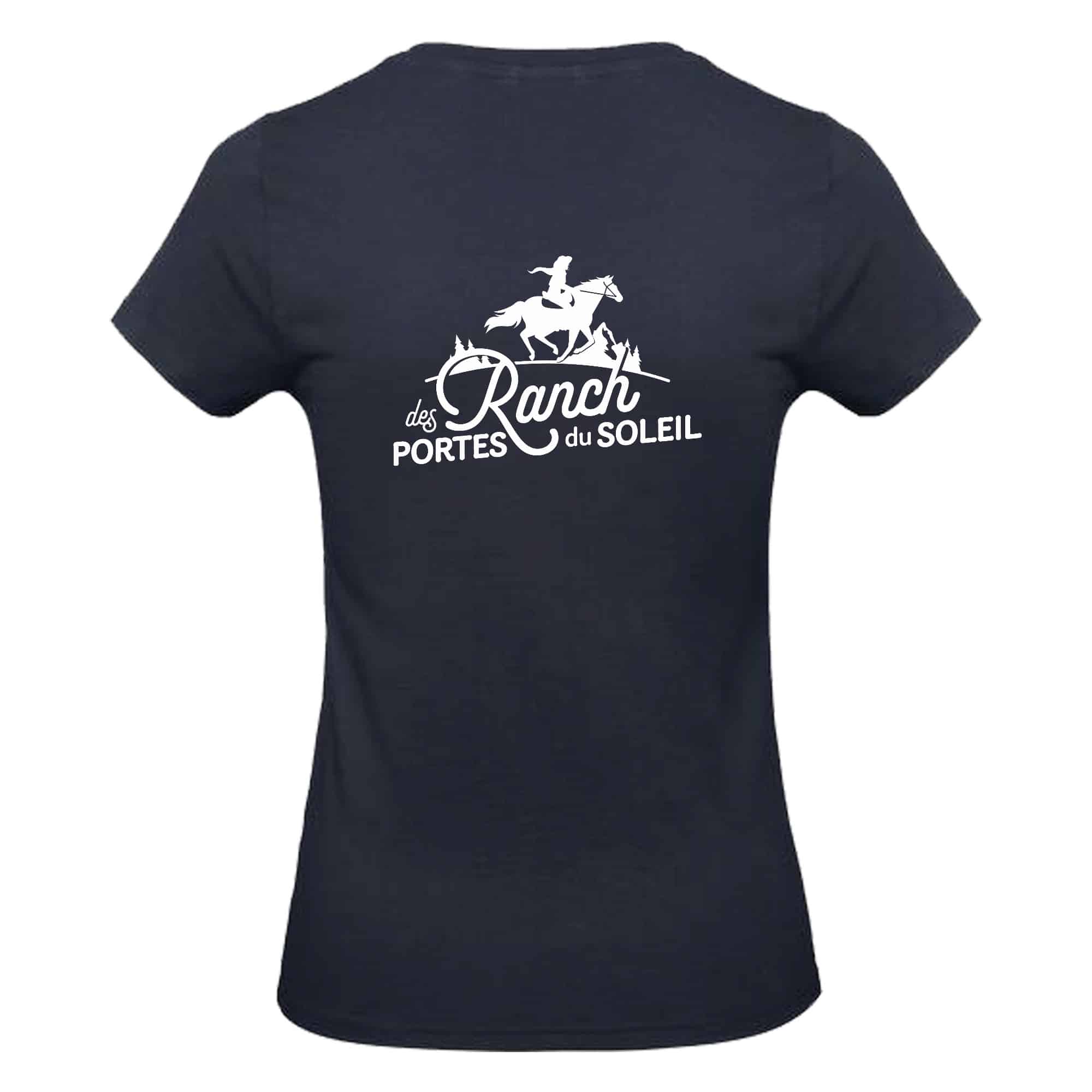 T-SHIRT (femme) - Ranch des Portes du Soleil - Navy - BC04T – Image 3