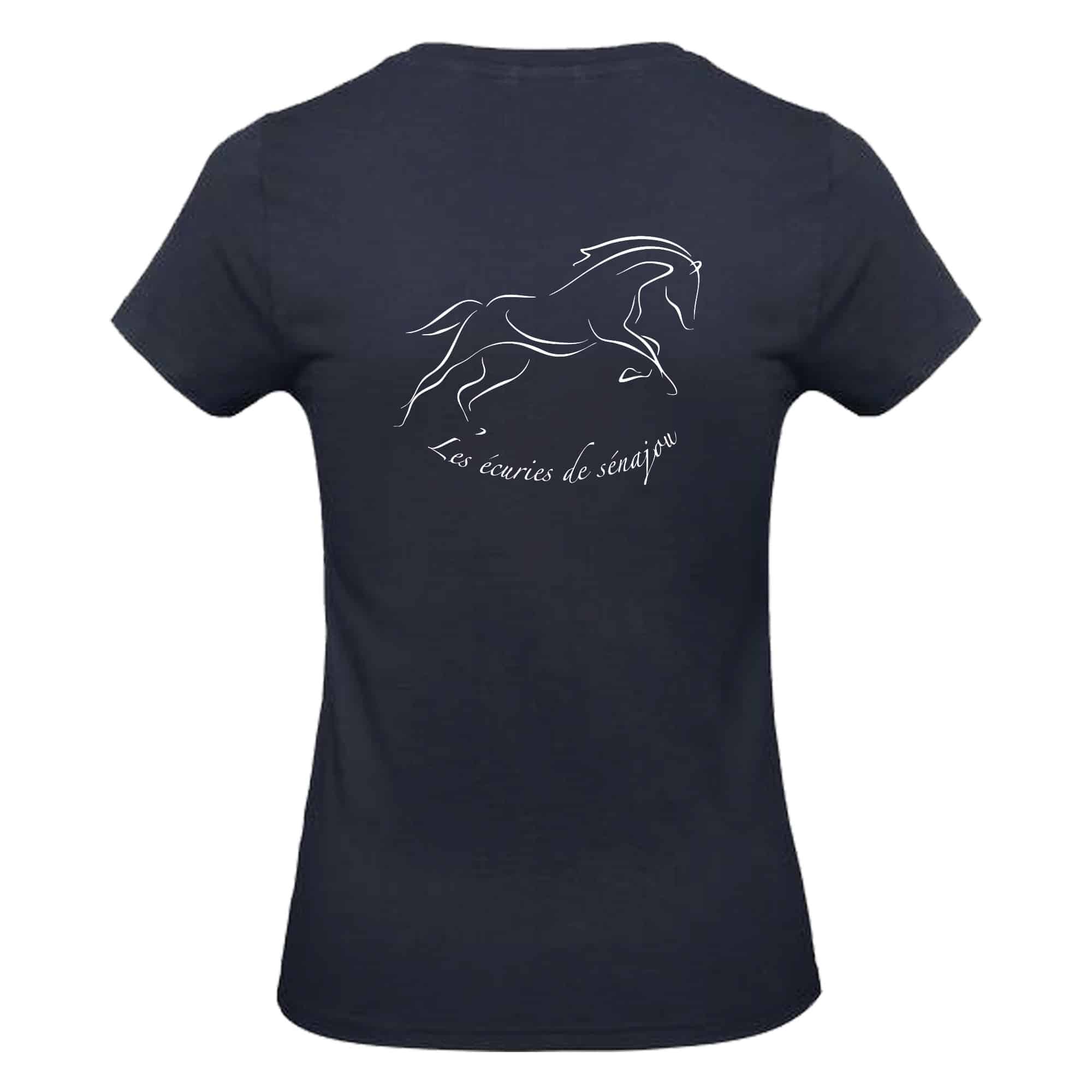 T-SHIRT (femme) - ECURIE DE SENAJOU - Navy - BC04T – Image 3