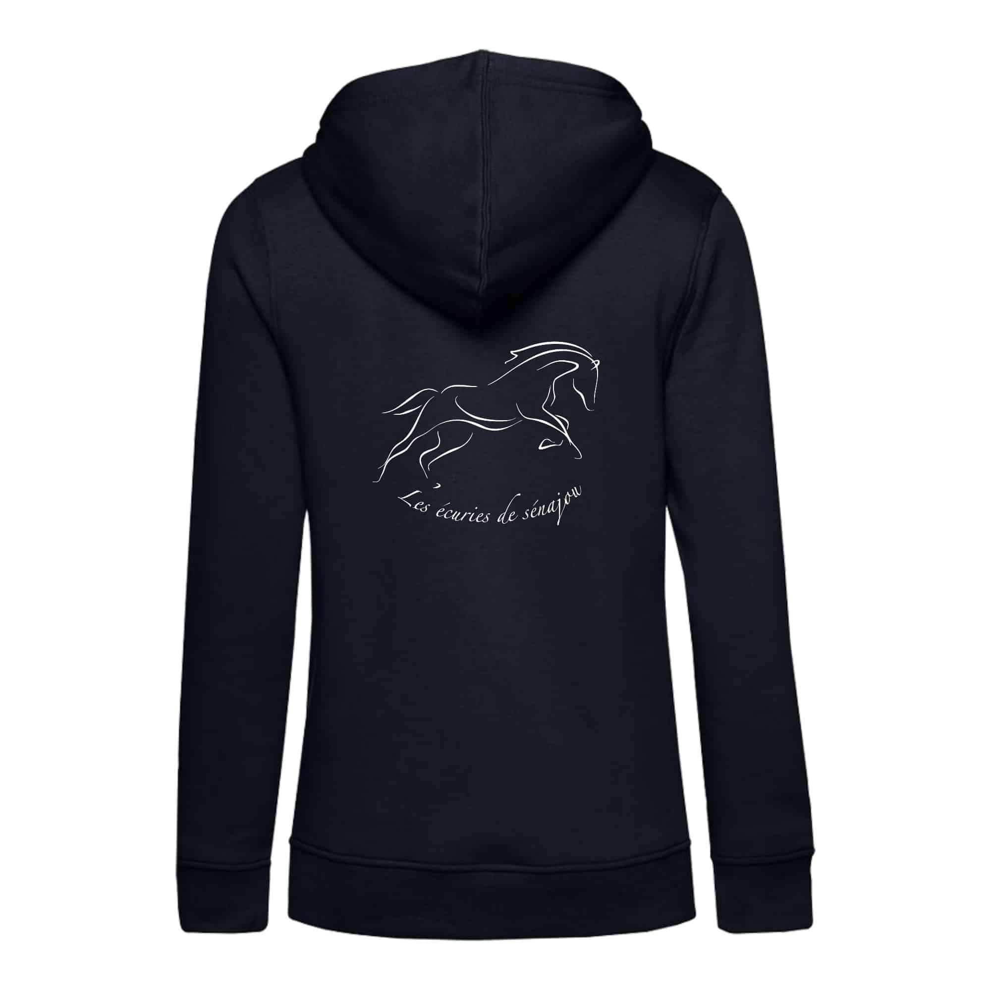 SWEAT A CAPUCHE (homme) - ECURIE DE SENAJOU - Navy - BCU33B – Image 3