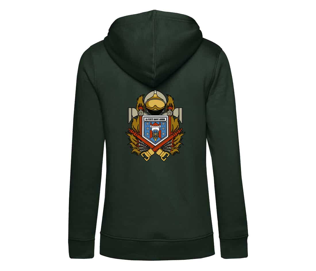 SWEAT A CAPUCHE (femme) – Sapeurs pompiers la Ferté saint Aubin - BCW34B – Image 4
