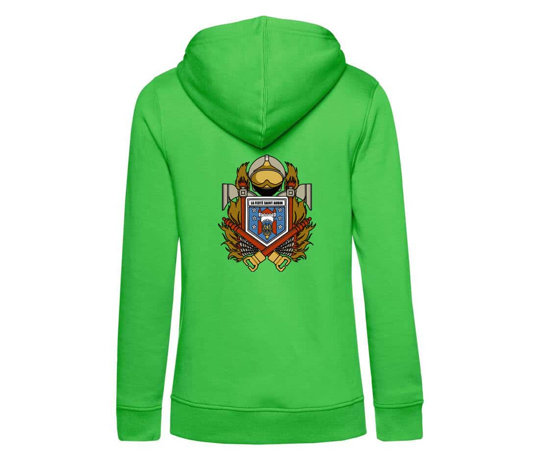 SWEAT A CAPUCHE (femme) – Sapeurs pompiers la Ferté saint Aubin - BCW34B – Image 5