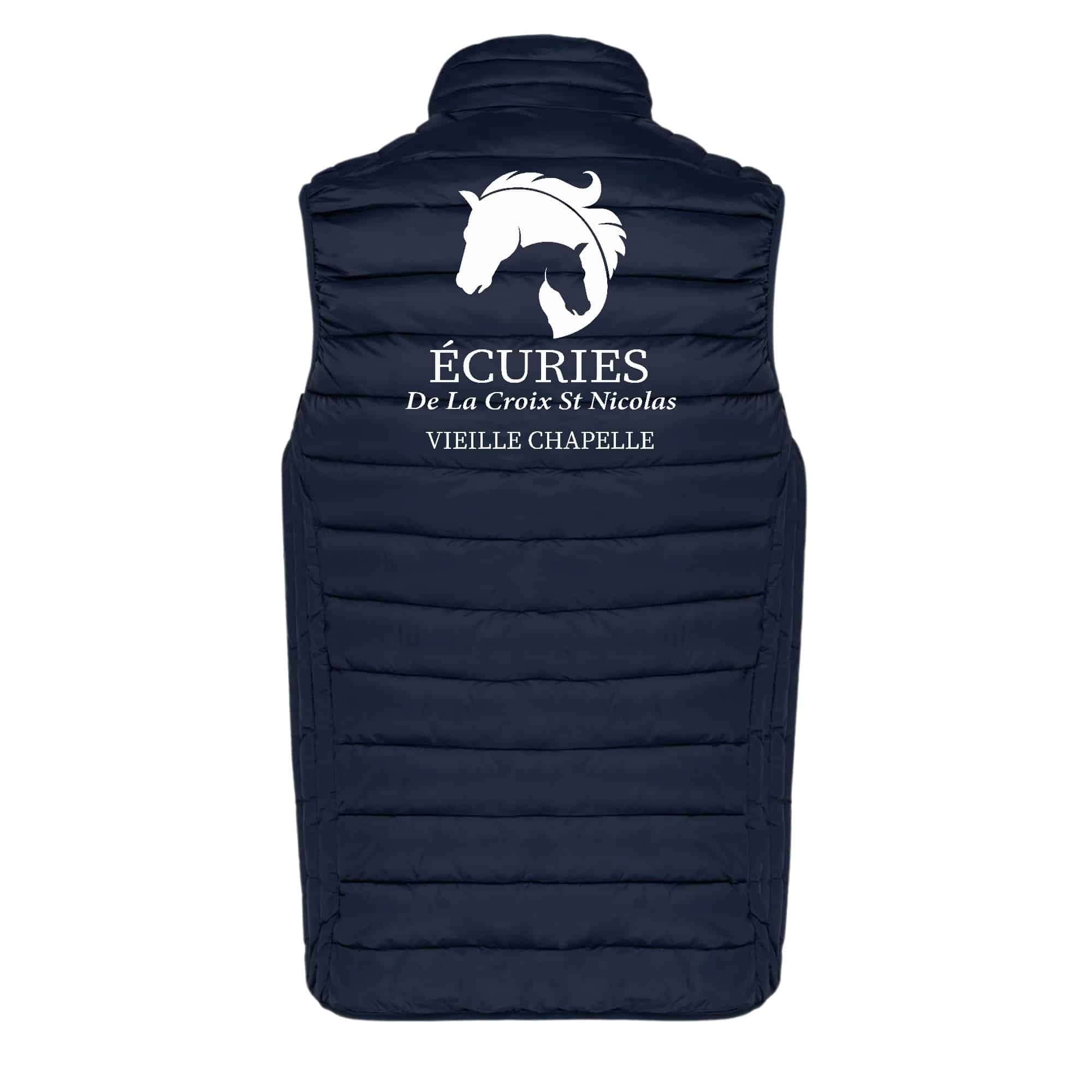 DOUDOUNE SANS MANCHES (homme) - ECURIES de La Croix Saint Nicolas - Navy - K6113 – Image 3