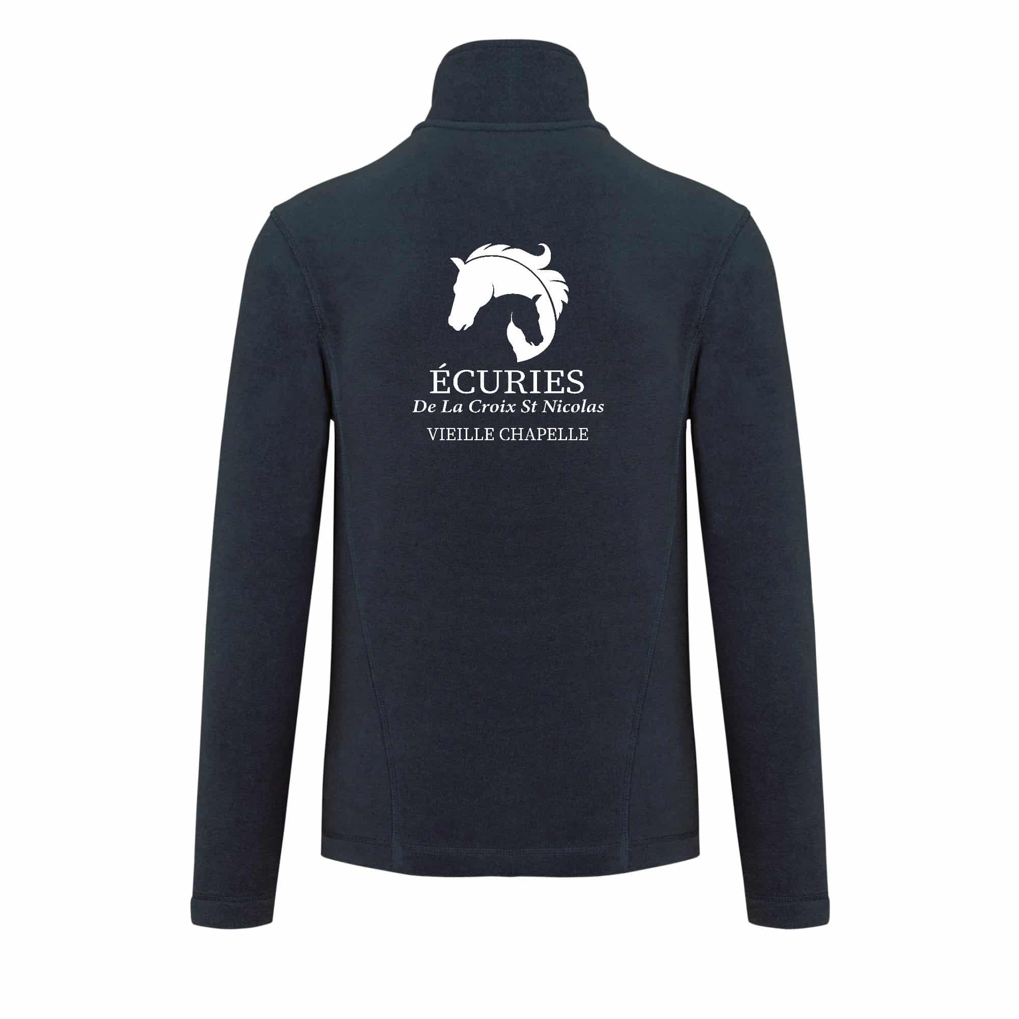 Veste micropolaire zippée (homme) – ECURIES de La Croix Saint Nicolas - Navy – K911 – Image 3