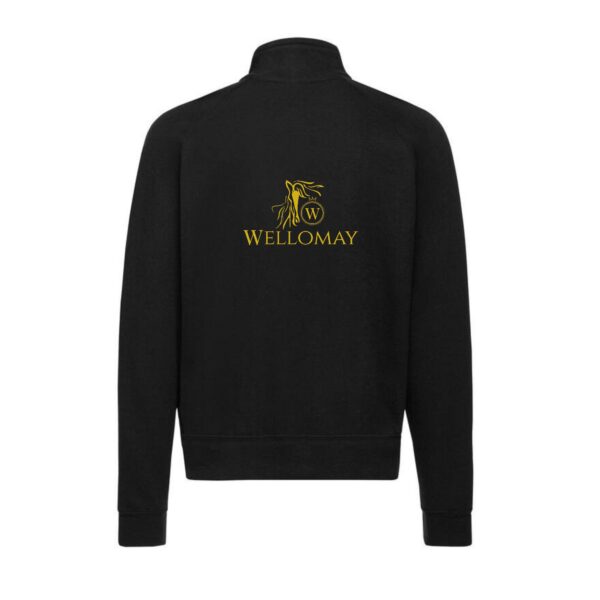 SWEAT ZIPPE SANS CAPUCHE (homme) - Wellomay - Noir - SC365 – Image 2