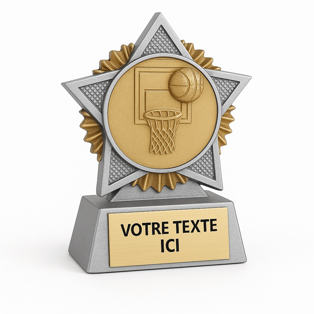 Trophée étoile résine Basketball - 83/R300