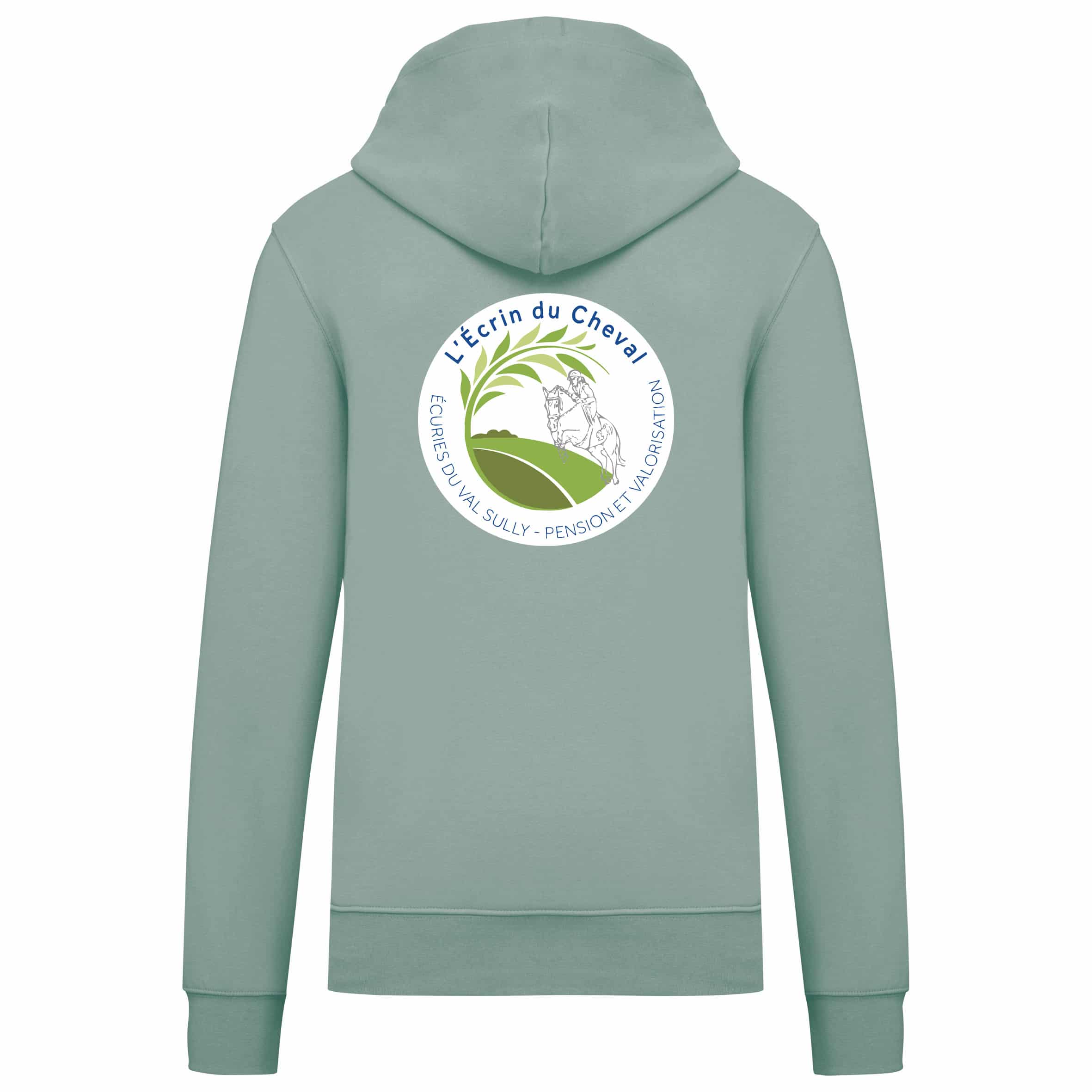 SWEAT ZIPPÉ (Homme) - L'Ecrin du Cheval - Sage - K4030 – Image 3