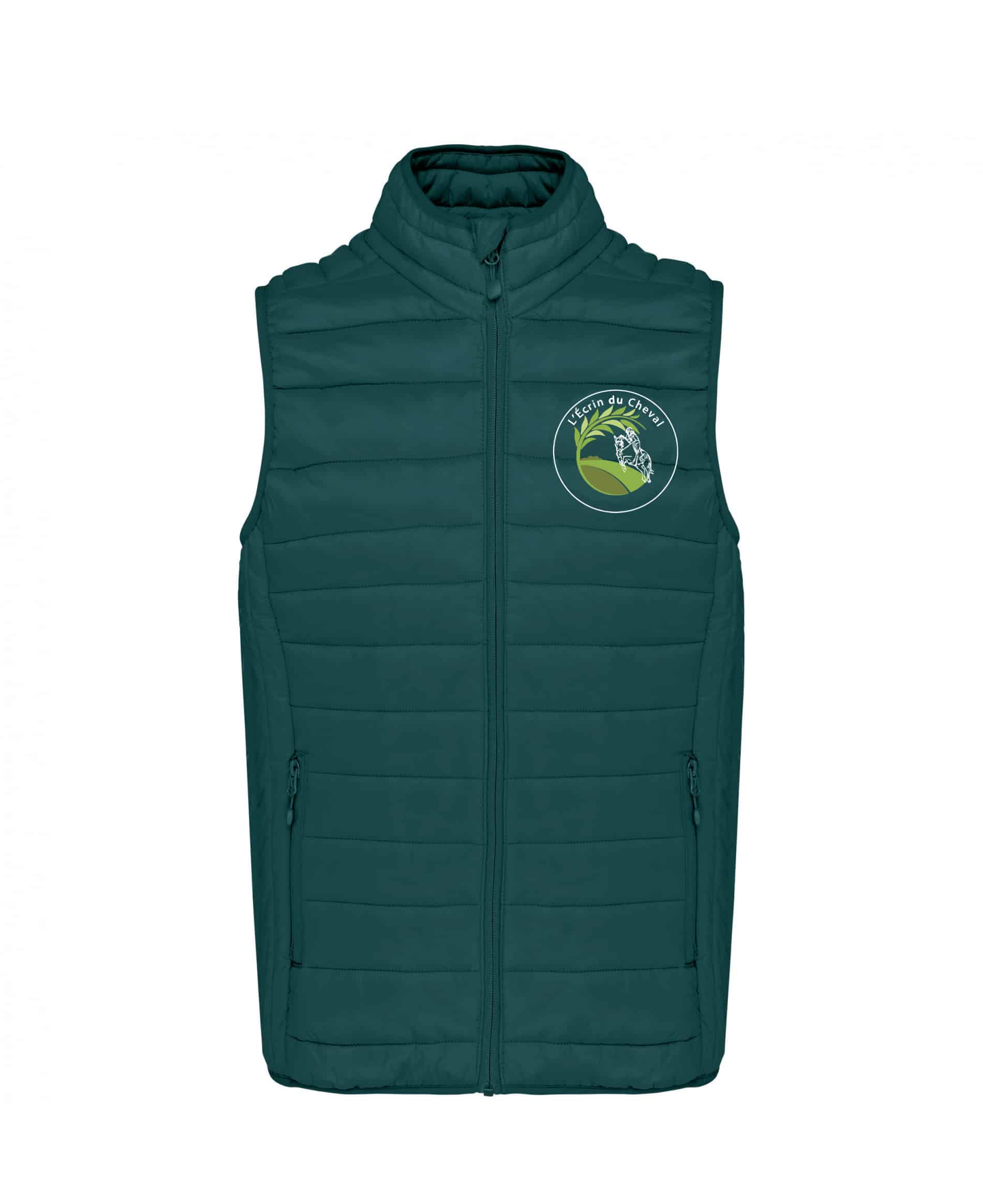 DOUDOUNE SANS MANCHES (homme) - L'Ecrin du Cheval - Vert Minéral - K6113