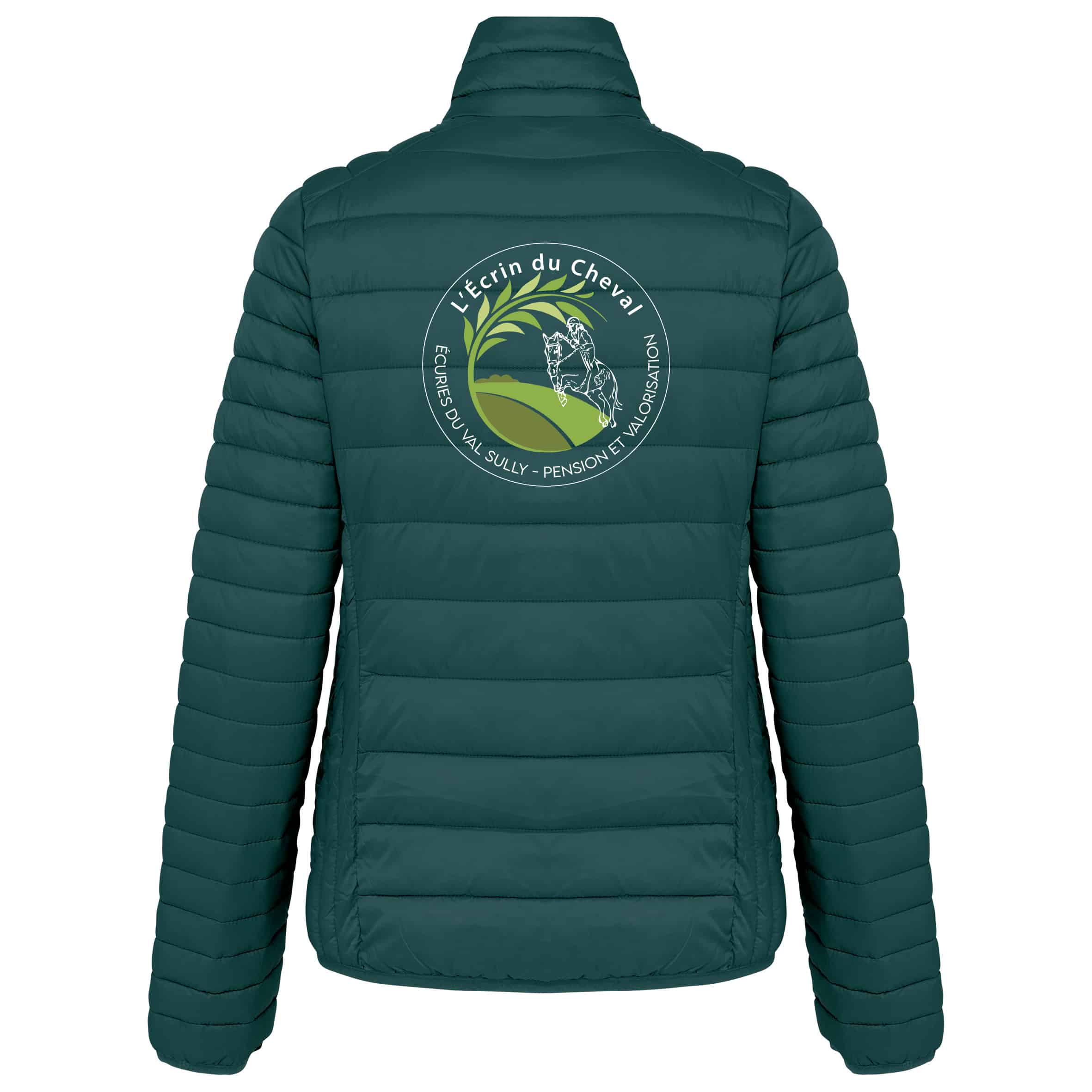 DOUDOUNE AVEC MANCHES (femme) - L'Ecrin du Cheval - Vert Minéral - K6121 – Image 3