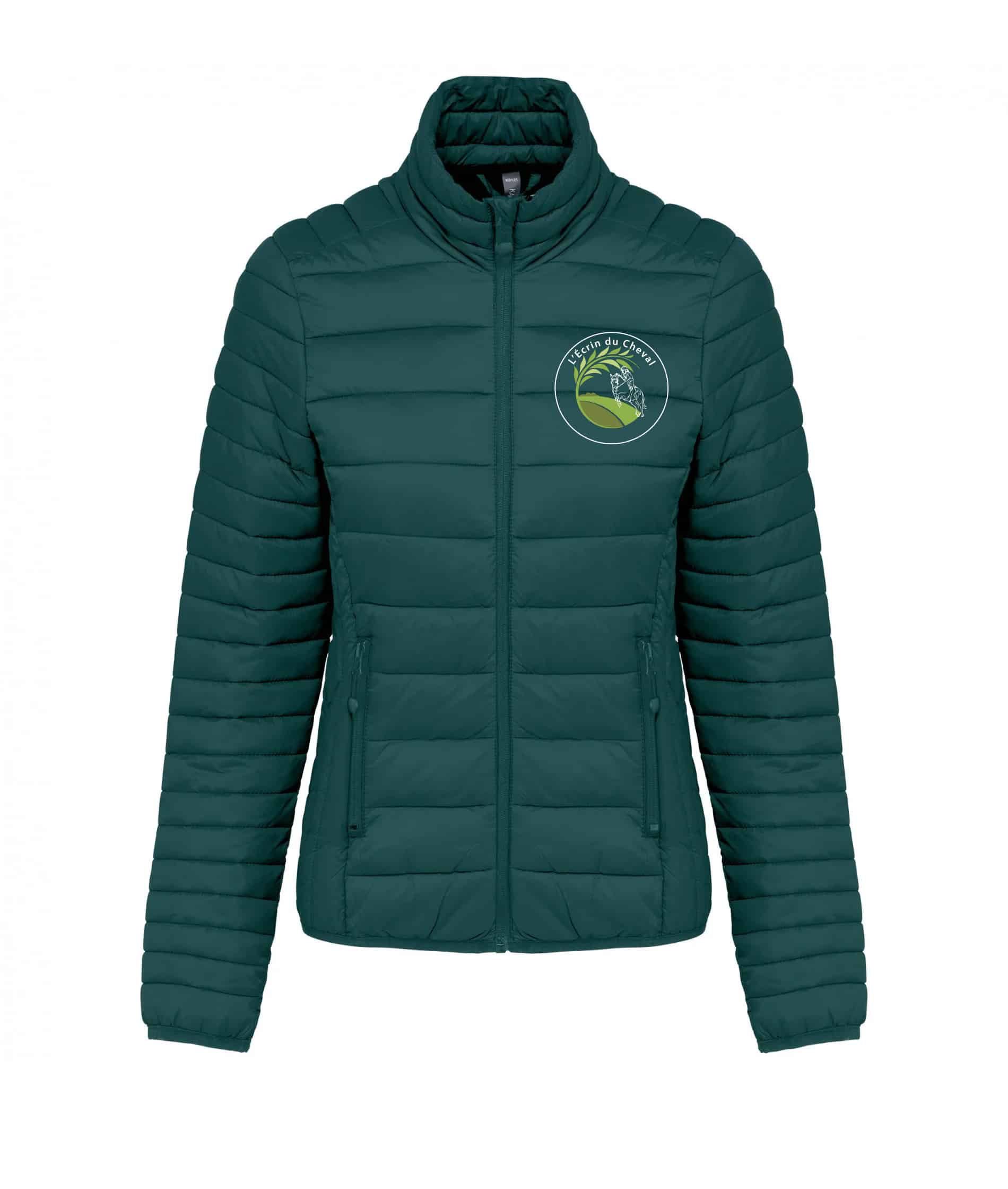 DOUDOUNE AVEC MANCHES (femme) - L'Ecrin du Cheval - Vert Minéral - K6121
