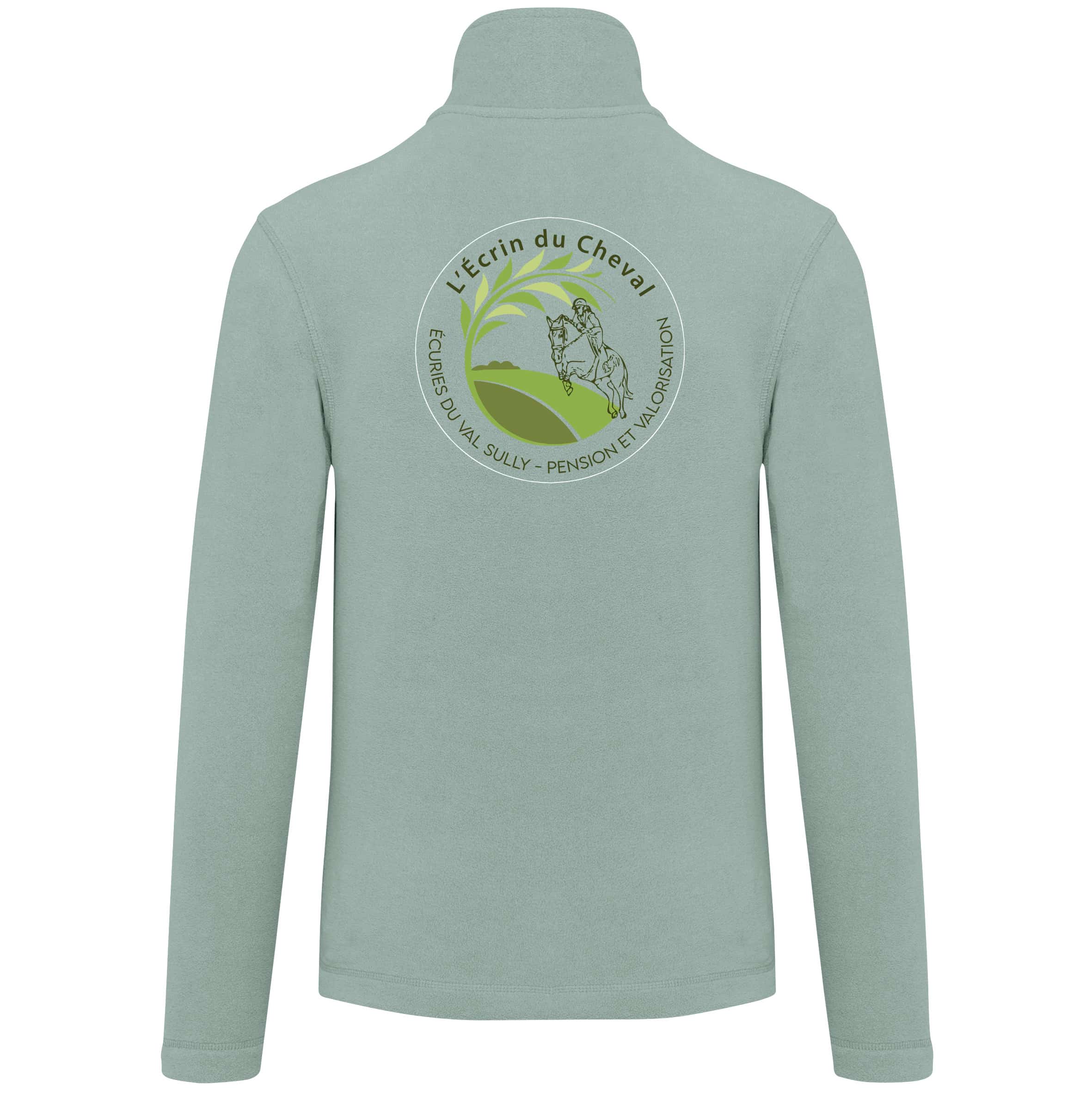 Veste micropolaire zippée (homme) – L'Ecrin du Cheval - Sage – K911 – Image 3