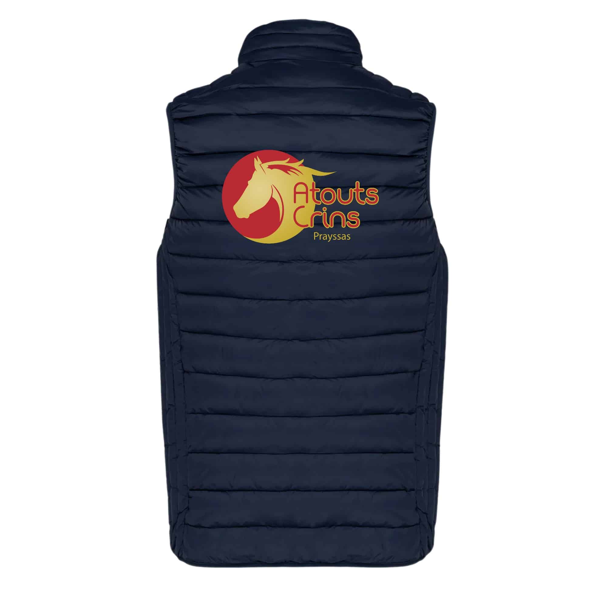 DOUDOUNE SANS MANCHES (enfant) - Association Atouts Crins - Navy - K6115 – Image 3