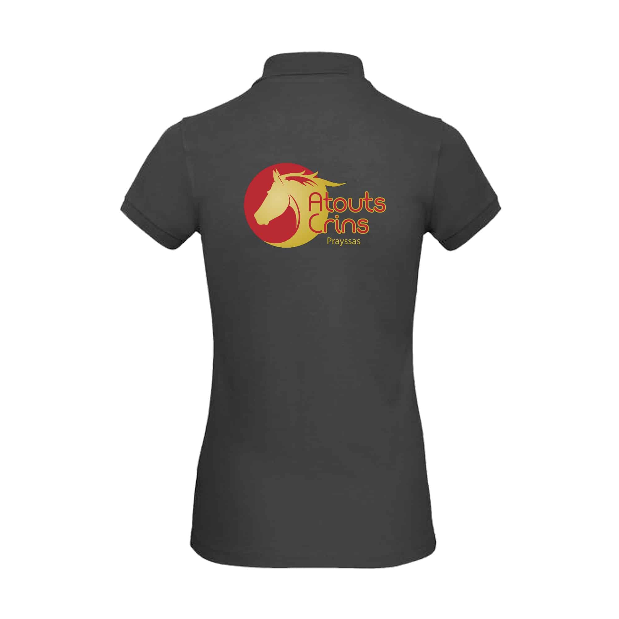 Polo premium (femme) - Association Atouts Crins - BCW463 – Image 2
