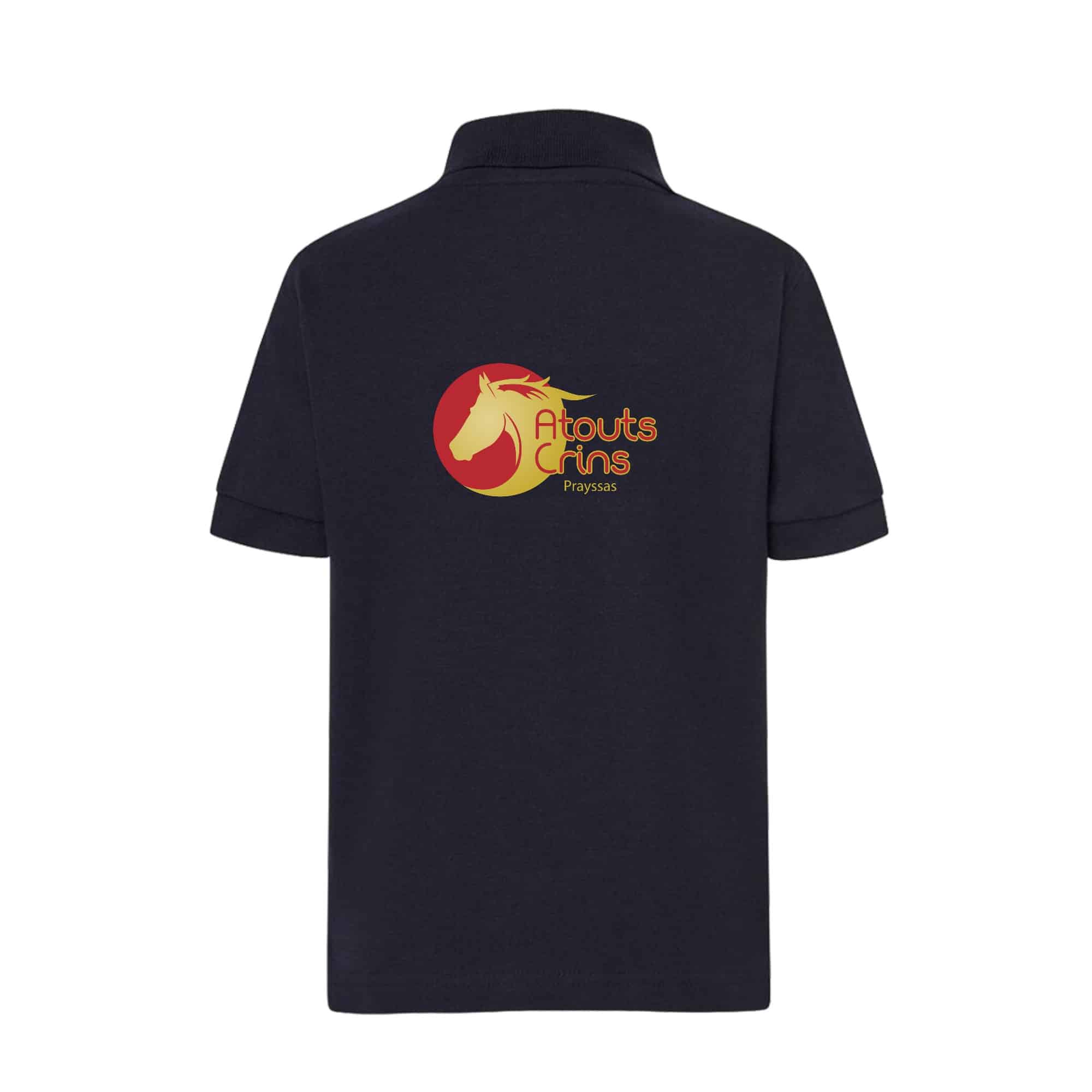POLO premium (enfant) - Association Atouts Crins - Navy - K249 – Image 3