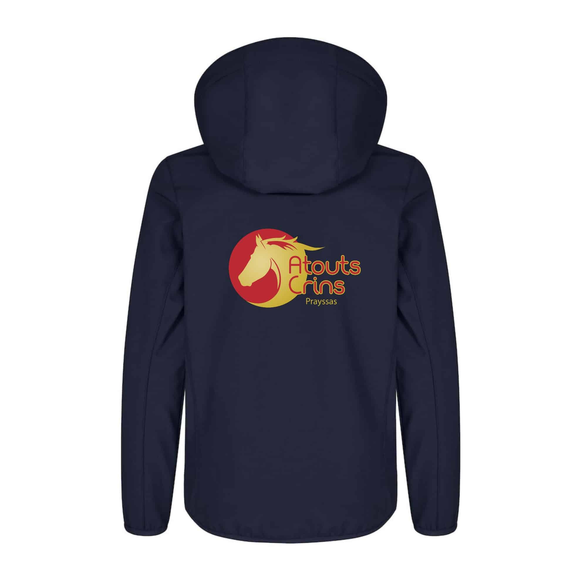 SOFTSHELL ''Classic'' (enfant) - Association Atouts Crins - Navy - 0200909 – Image 3