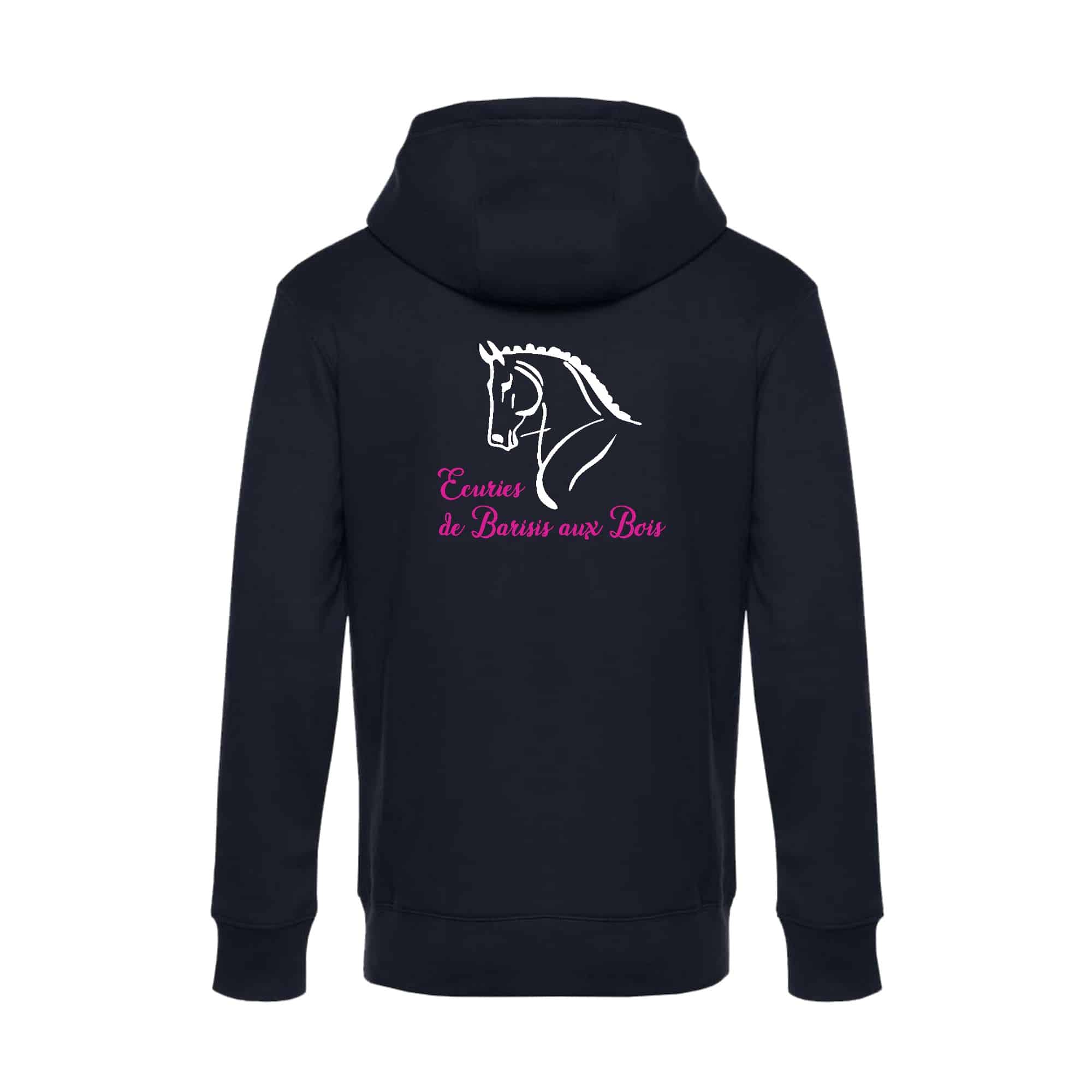 SWEAT ZIPPÉ (enfant) - LES ECURIES DE BARISIS AUX BOIS - Navy - K455 – Image 3