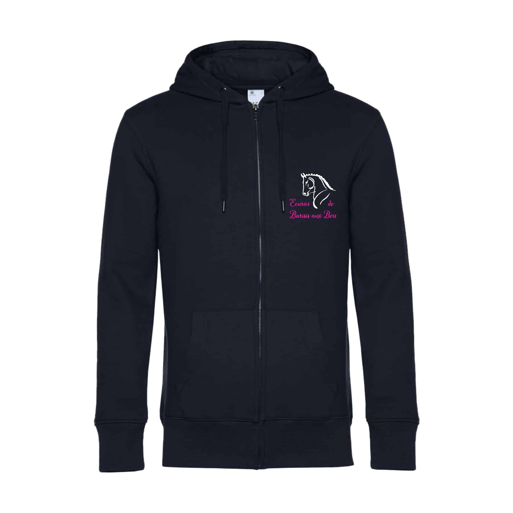 SWEAT ZIPPÉ (enfant) - LES ECURIES DE BARISIS AUX BOIS - Navy - K455