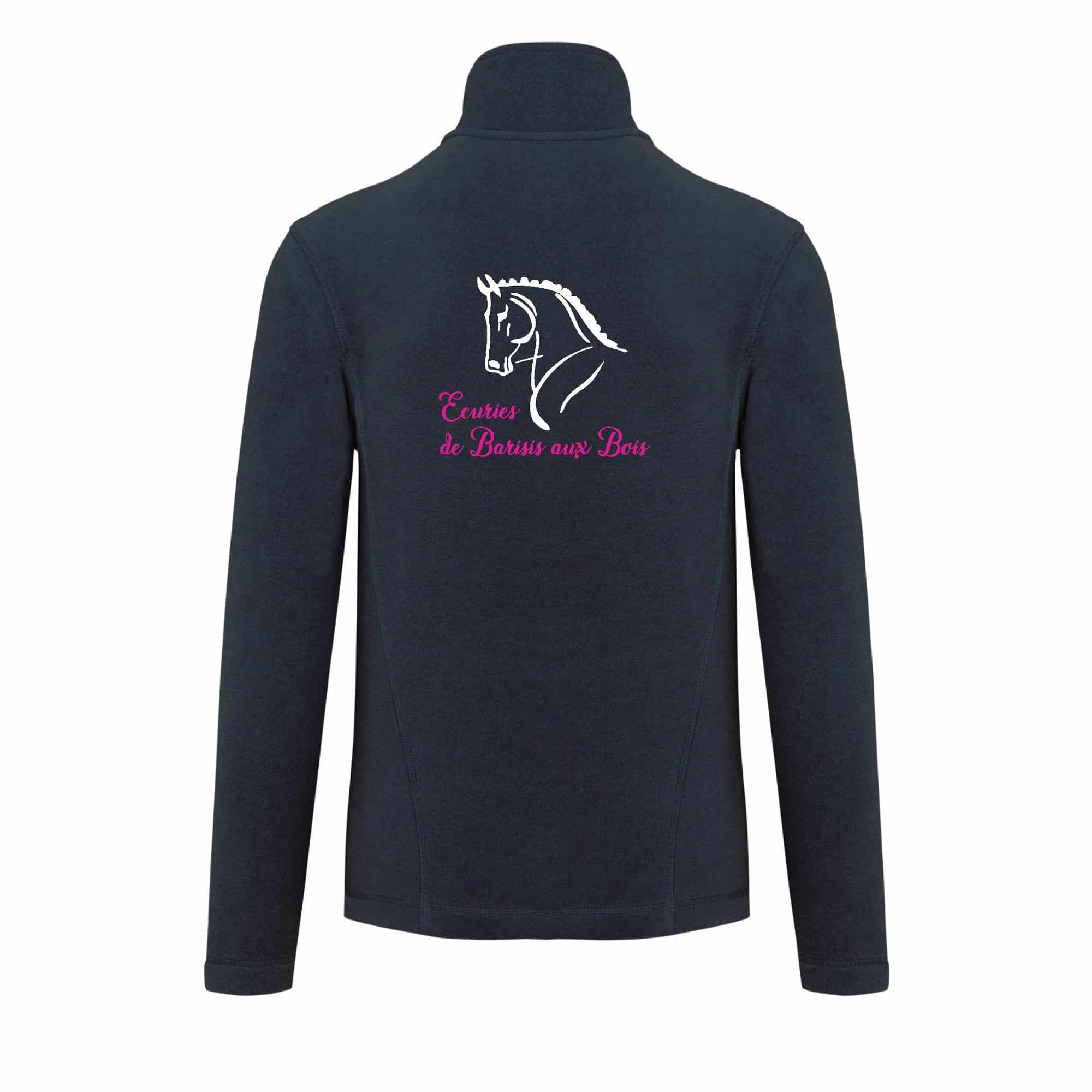Veste micropolaire zippée (homme) – LES ECURIES DE BARISIS AUX BOIS - Navy – K911 – Image 3