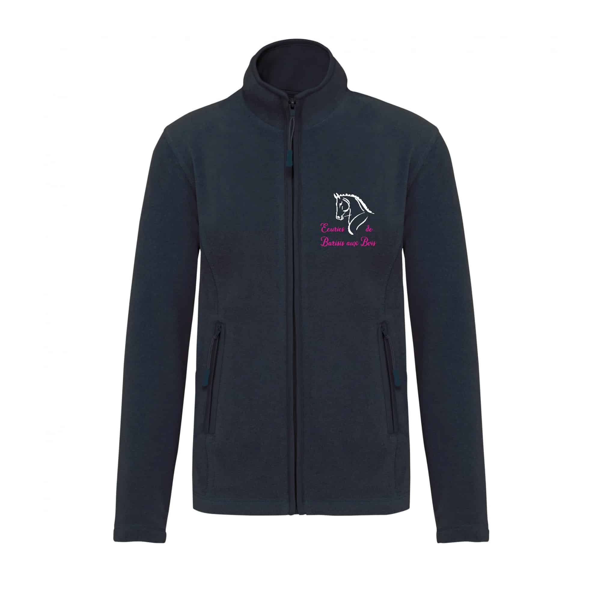 Veste micropolaire zippée (homme) – LES ECURIES DE BARISIS AUX BOIS - Navy – K911