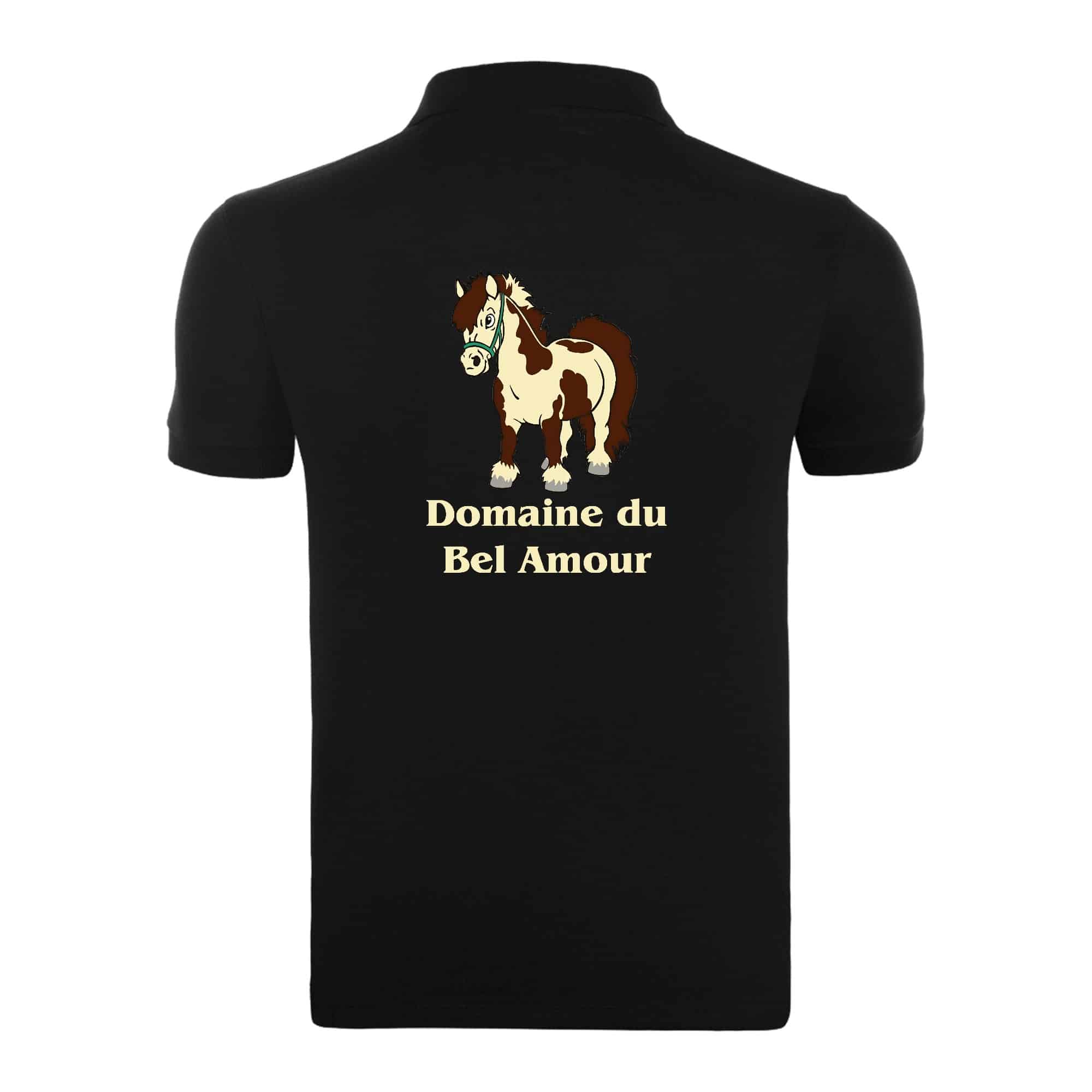 POLO (enfant) - Domaine du bel amour - Noir - BCK424 – Image 3