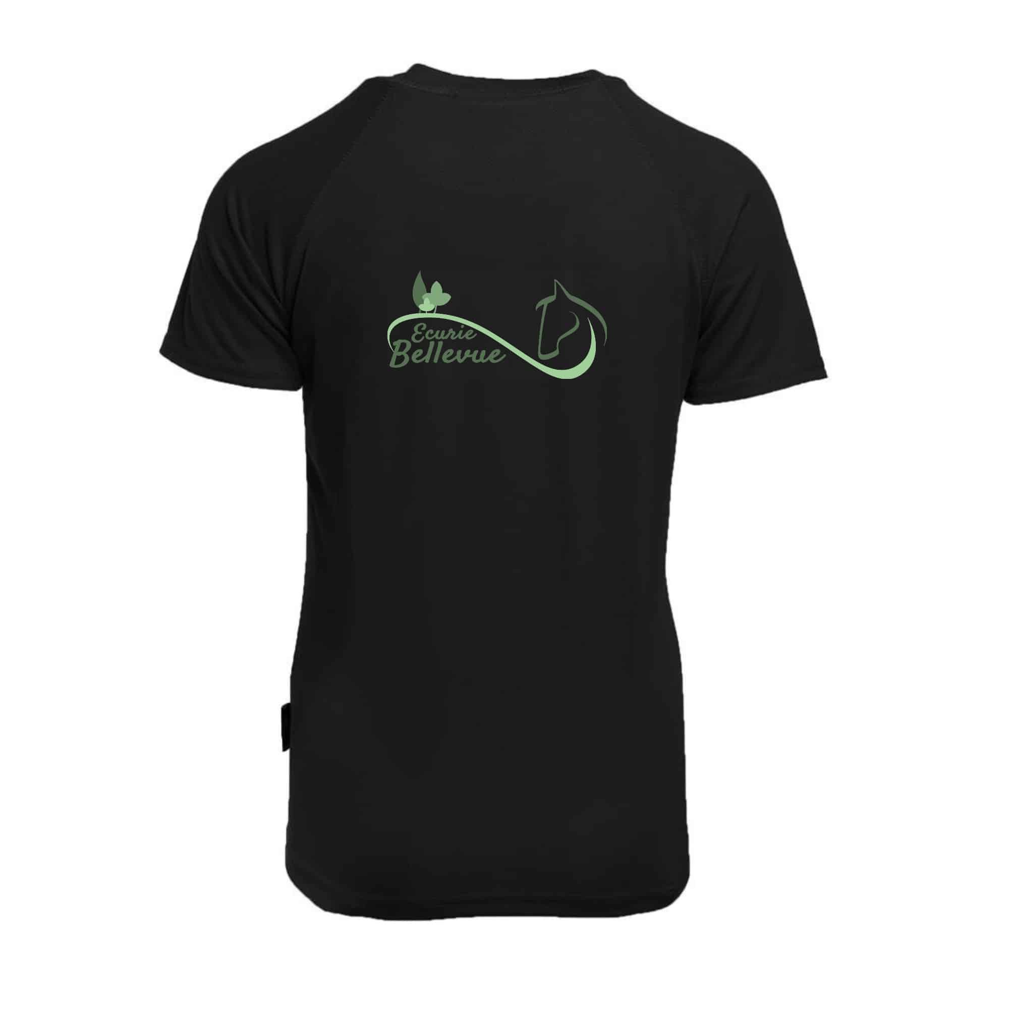 T-Shirt respirant (femme) - SCEA ECURIE BELLEVUE - Noir - PK141 – Image 3