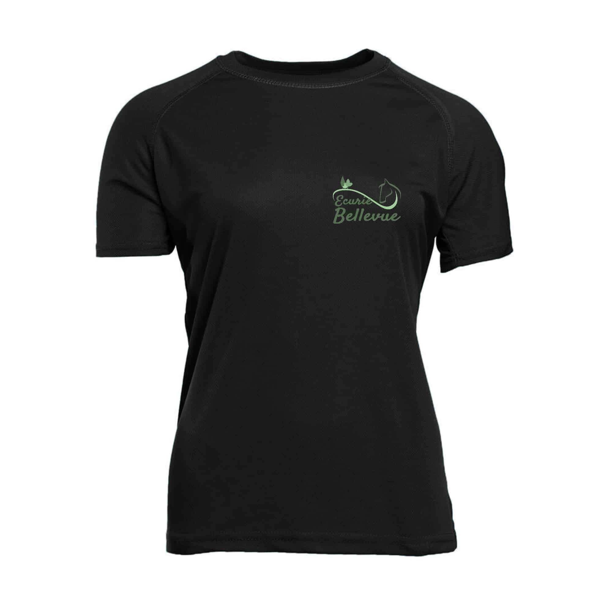 T-Shirt respirant (femme) - SCEA ECURIE BELLEVUE - Noir - PK141