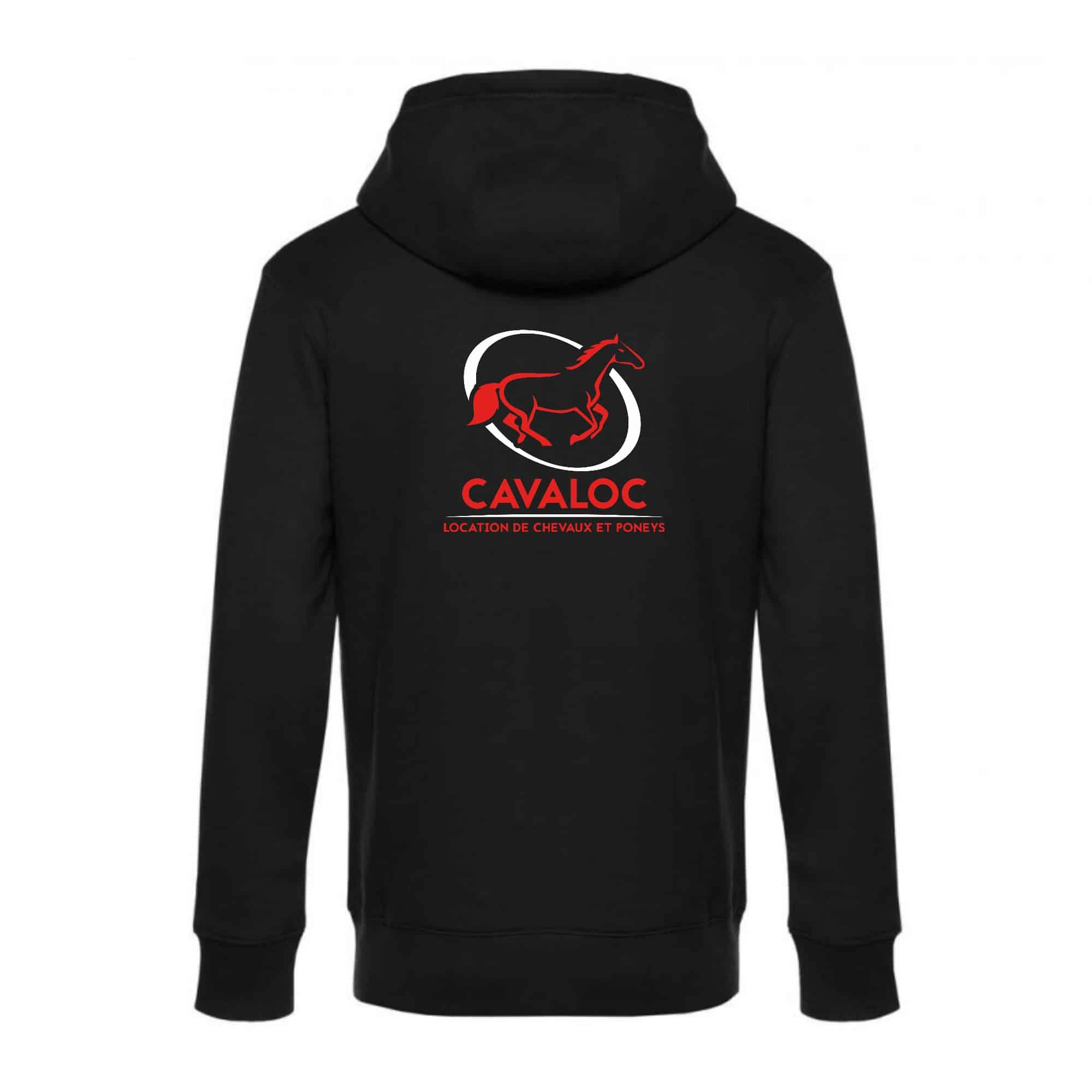SWEAT ZIPPÉ (enfant) - CAVALOC - Noir - K455 – Image 3
