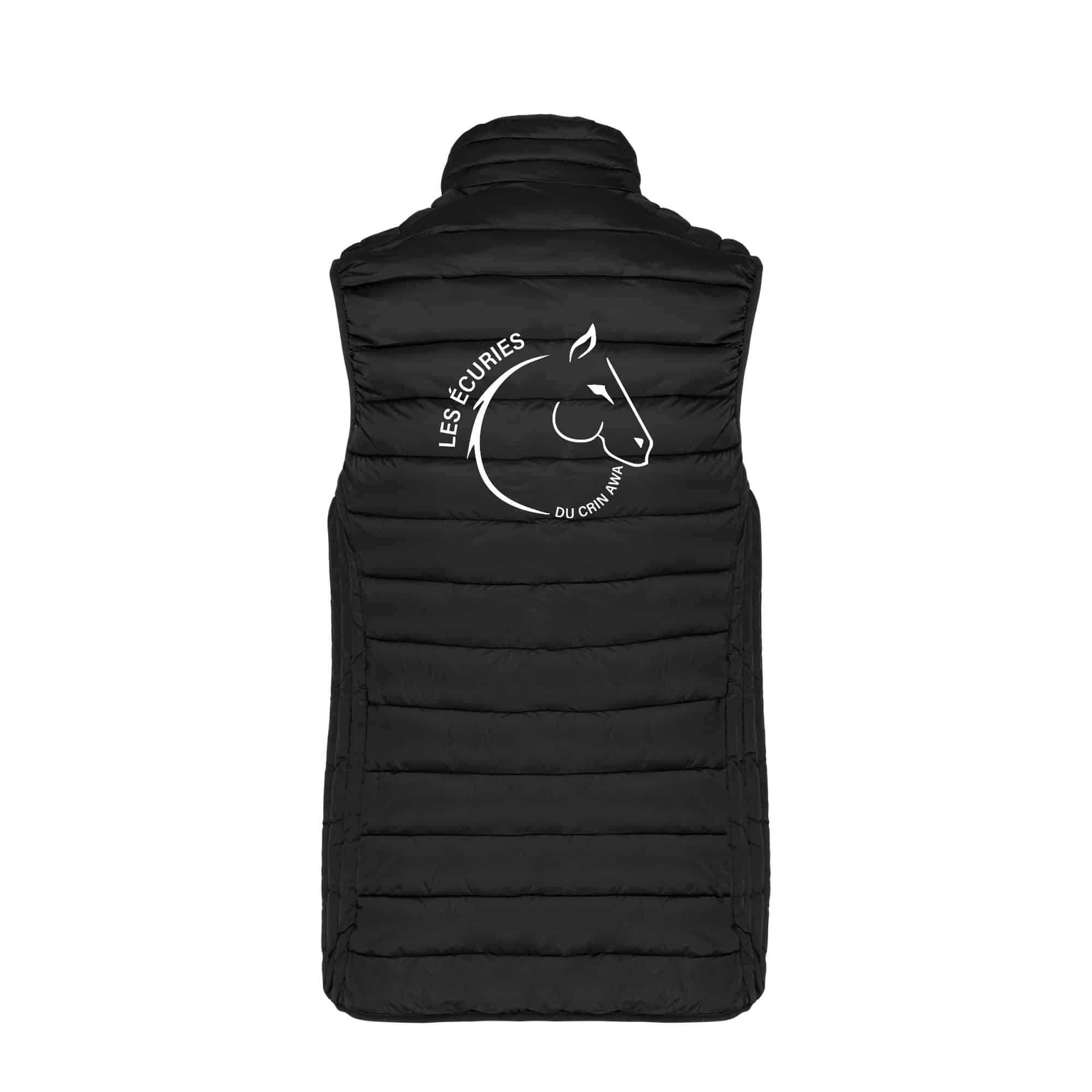 DOUDOUNE SANS MANCHES (femme) - Les écuries du crin awa - Noir - K6114 – Image 3
