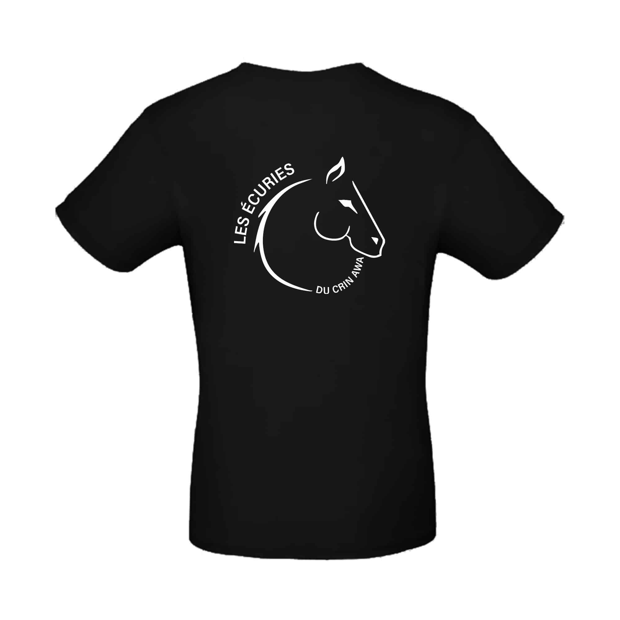 T-SHIRT (enfant) - Les écuries du crin awa - Noir - BC03TK – Image 3