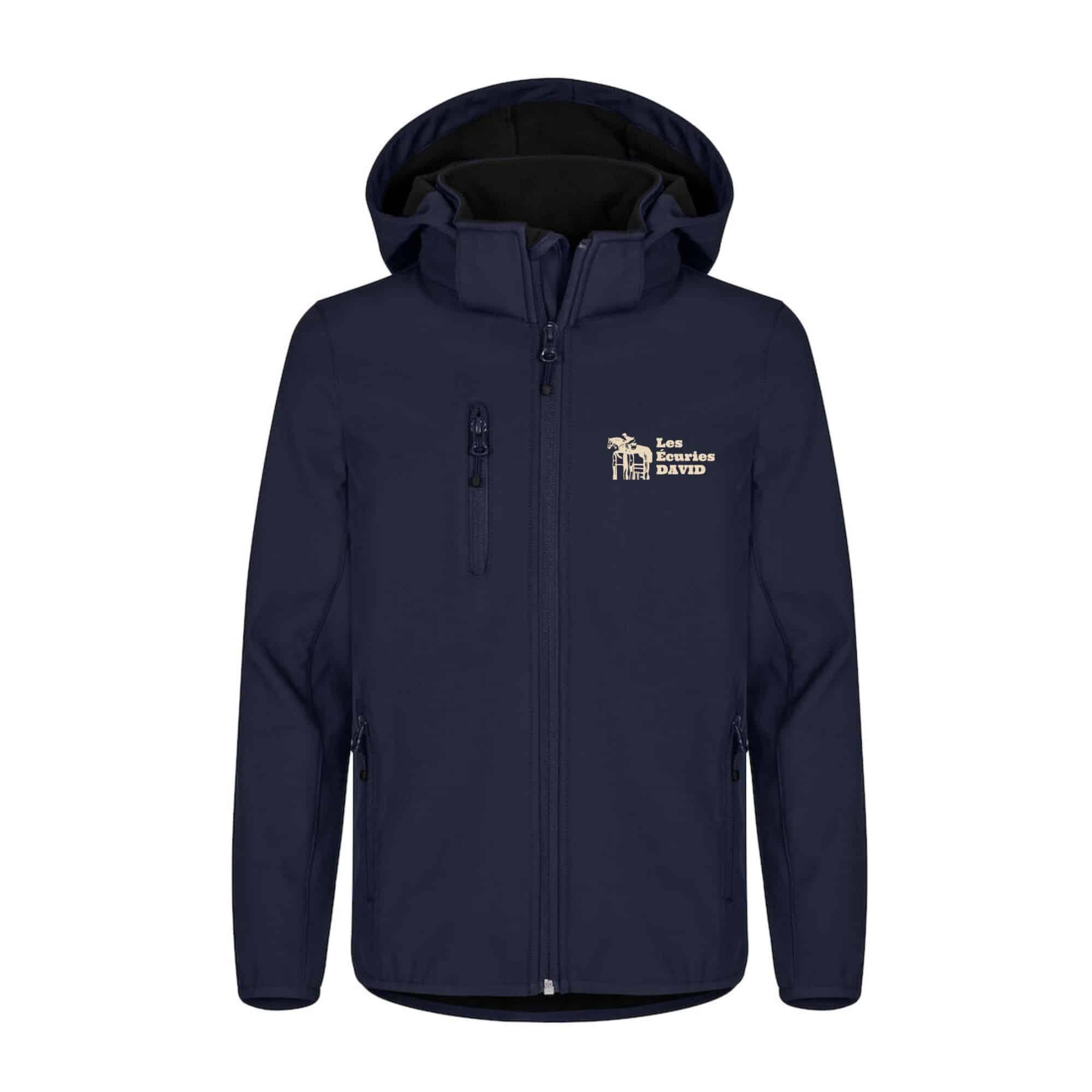 SOFTSHELL "Classic" (homme) - Les écuries DAVID - Navy - 0200912