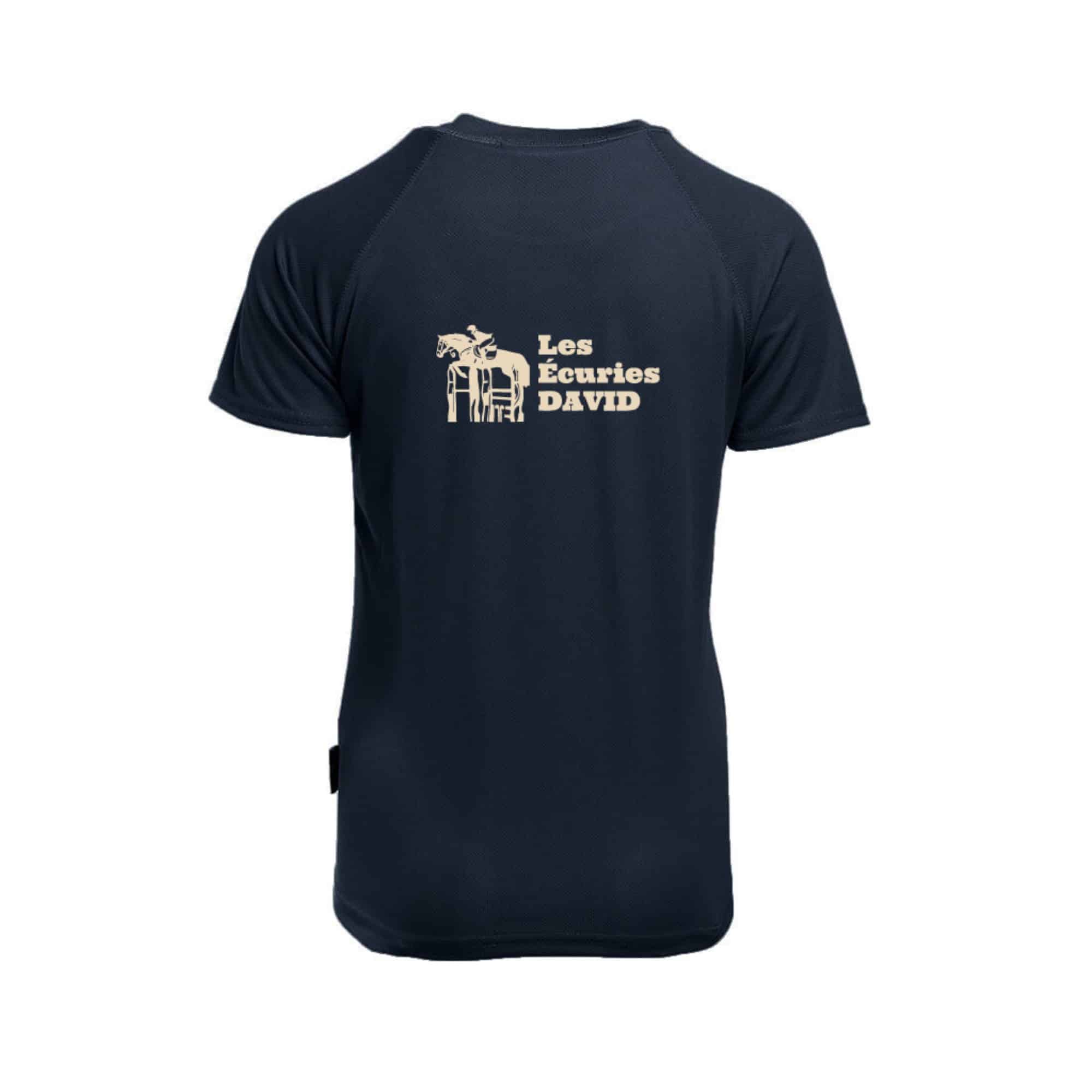 T-Shirt respirant (femme) - Les écuries DAVID - Navy - PK141 – Image 3