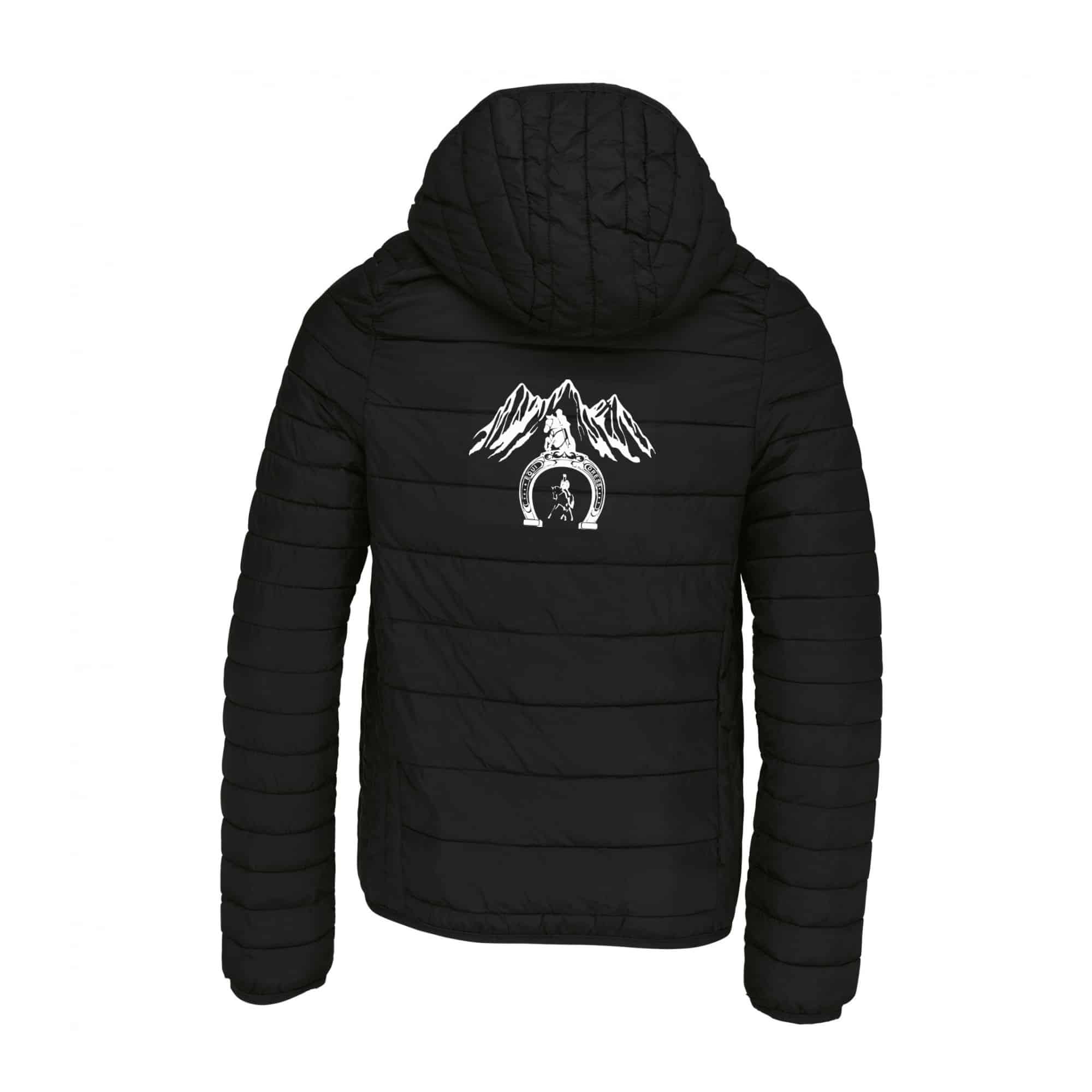 DOUDOUNE AVEC MANCHES ET CAPUCHE (enfant) - Equi’Dress - Noir - K6112 – Image 3