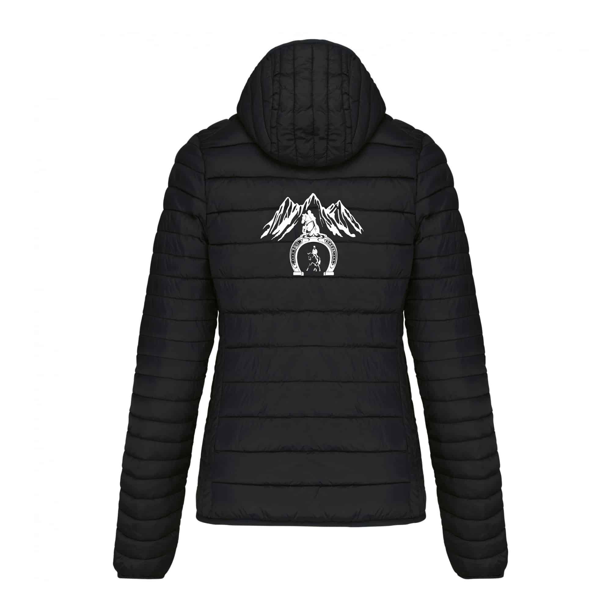 DOUDOUNE AVEC MANCHES ET CAPUCHE (femme) - Equi’Dress - Noir - K6111 – Image 3