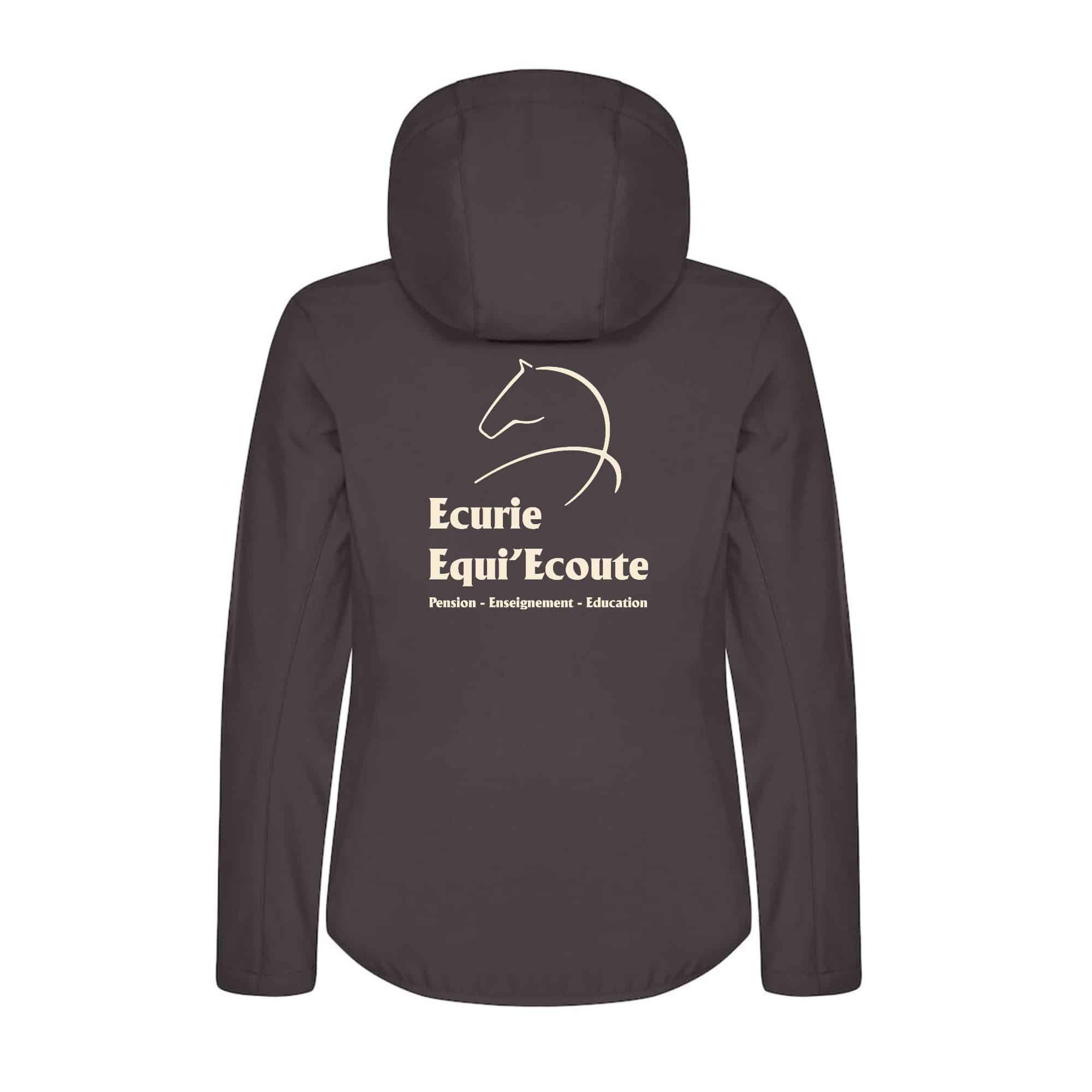 SOFTSHELL "Classic" (femme) - Ecurie Equi'Ecoute - Gris Anthracite - 0200917 – Image 3
