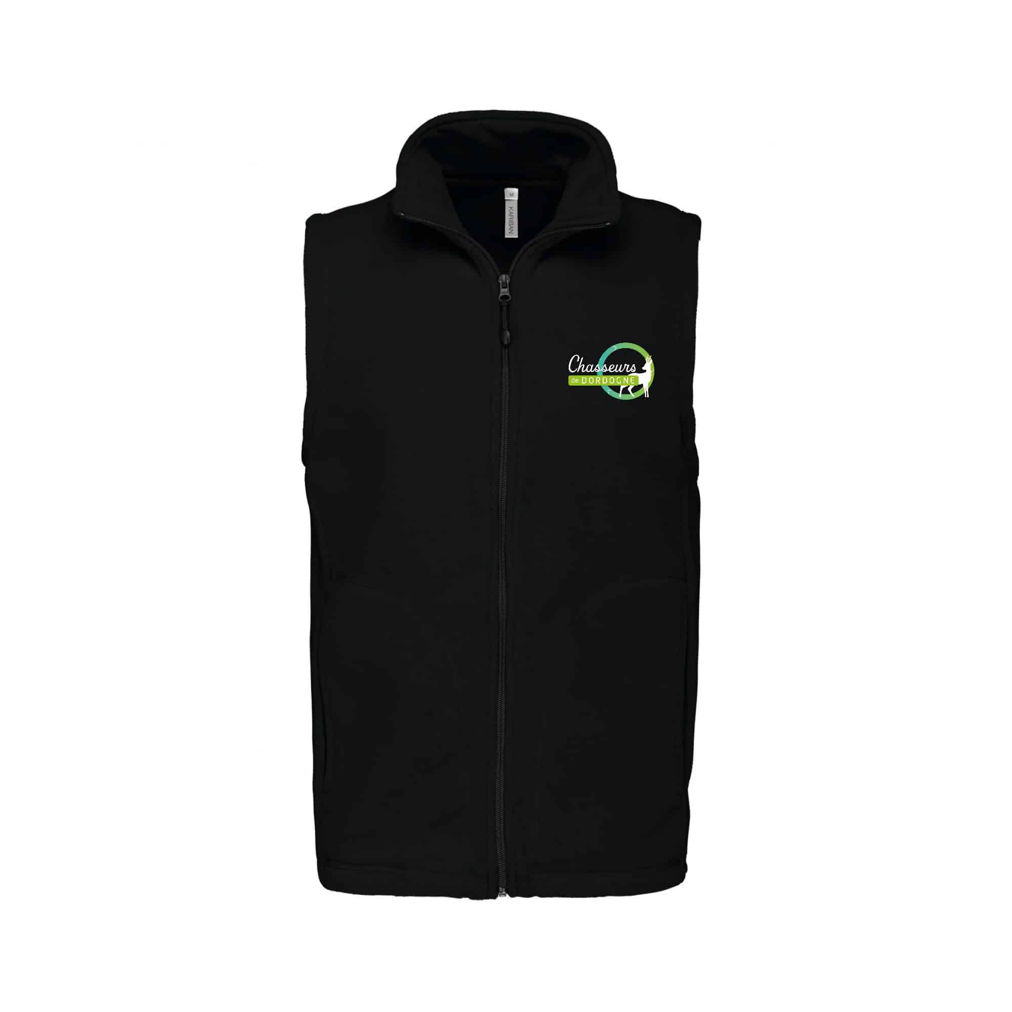 Veste micropolaire zippée sans manches (femme) – FDC 24 - Noir - K906