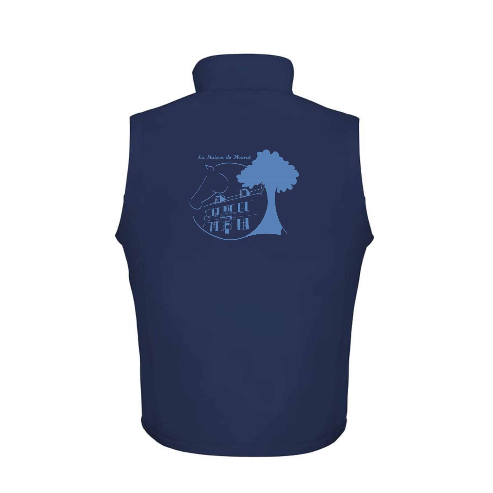 SOFTSHELL SANS MANCHE (homme) – Maison de Fleurat - Navy - RS232 – Image 3