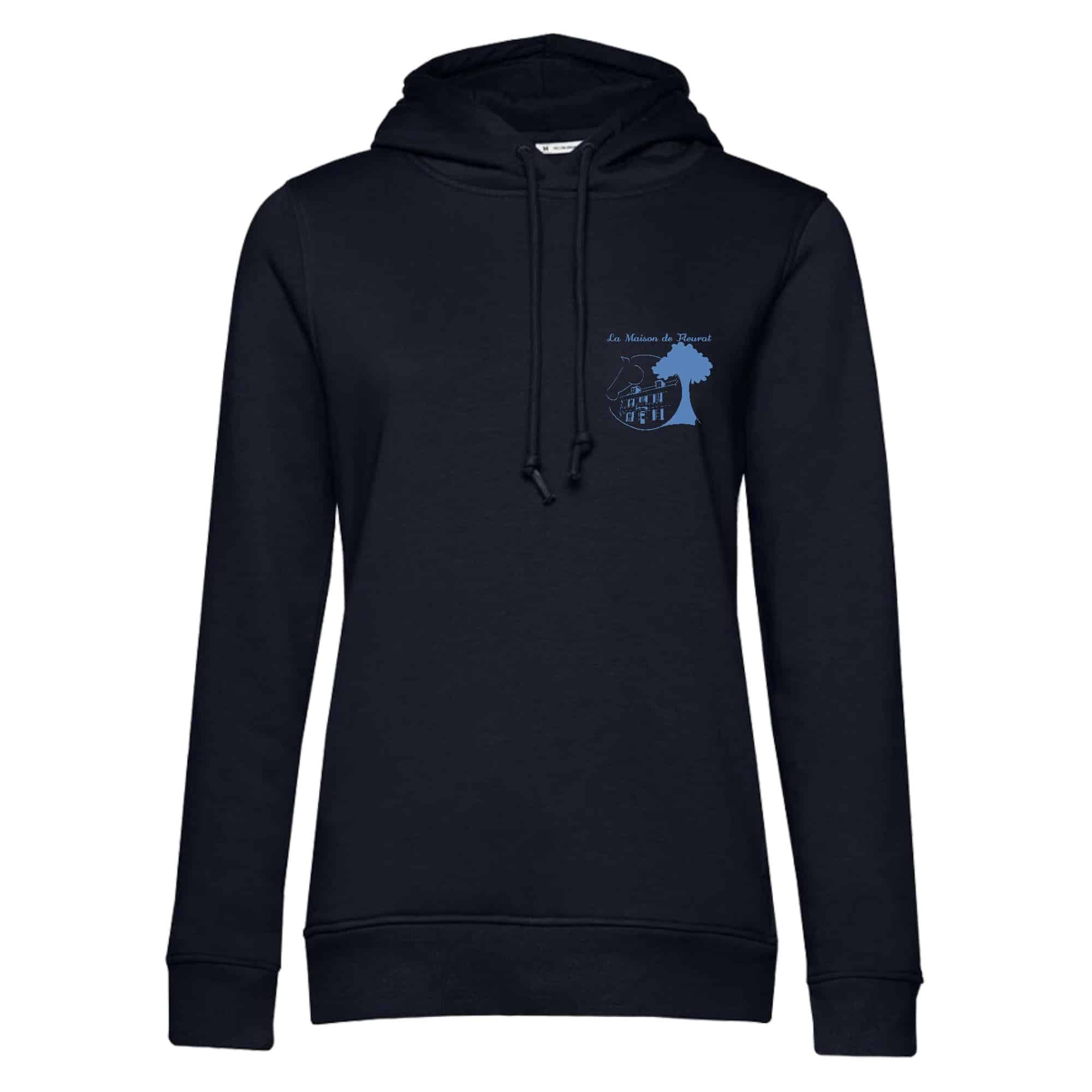 SWEAT A CAPUCHE (femme) – Maison de Fleurat - Navy - BCW34B