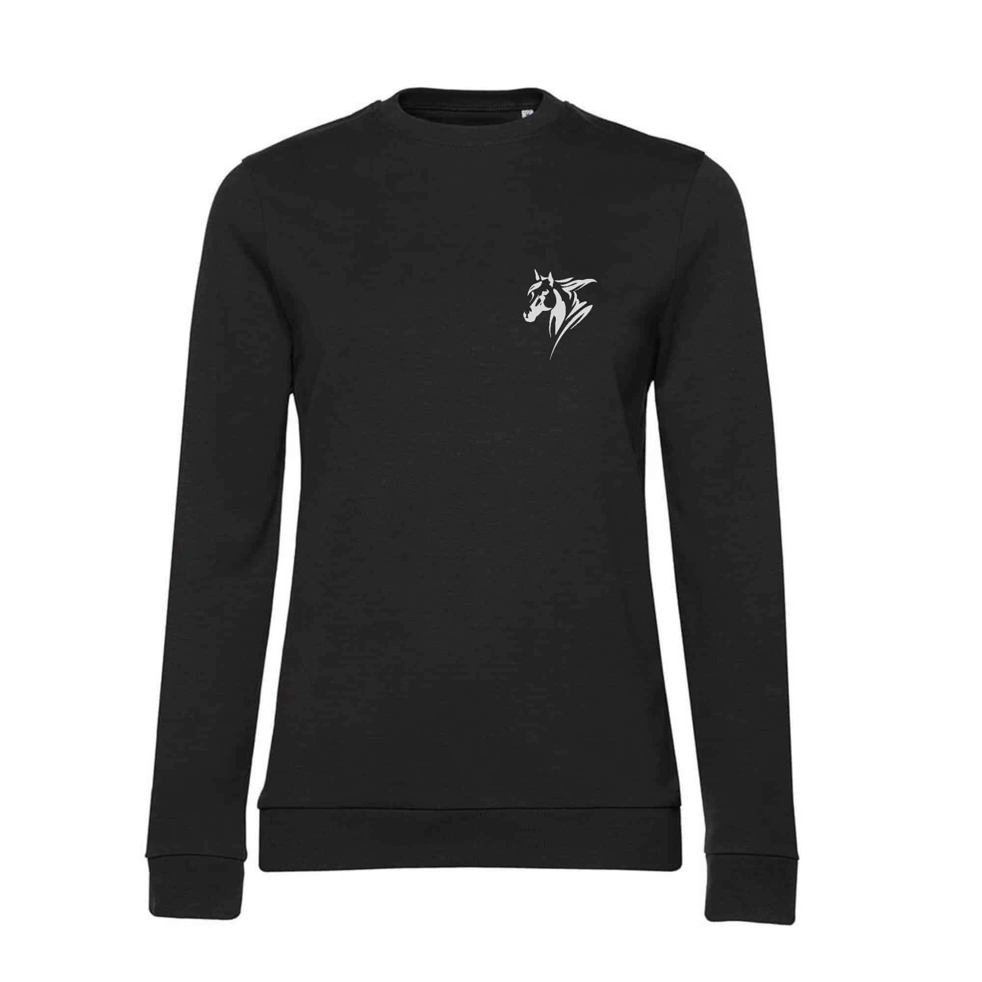 SWEAT COL ROND (femme) - Centre Equestre du Marais (39) – Noir - BCW01Q