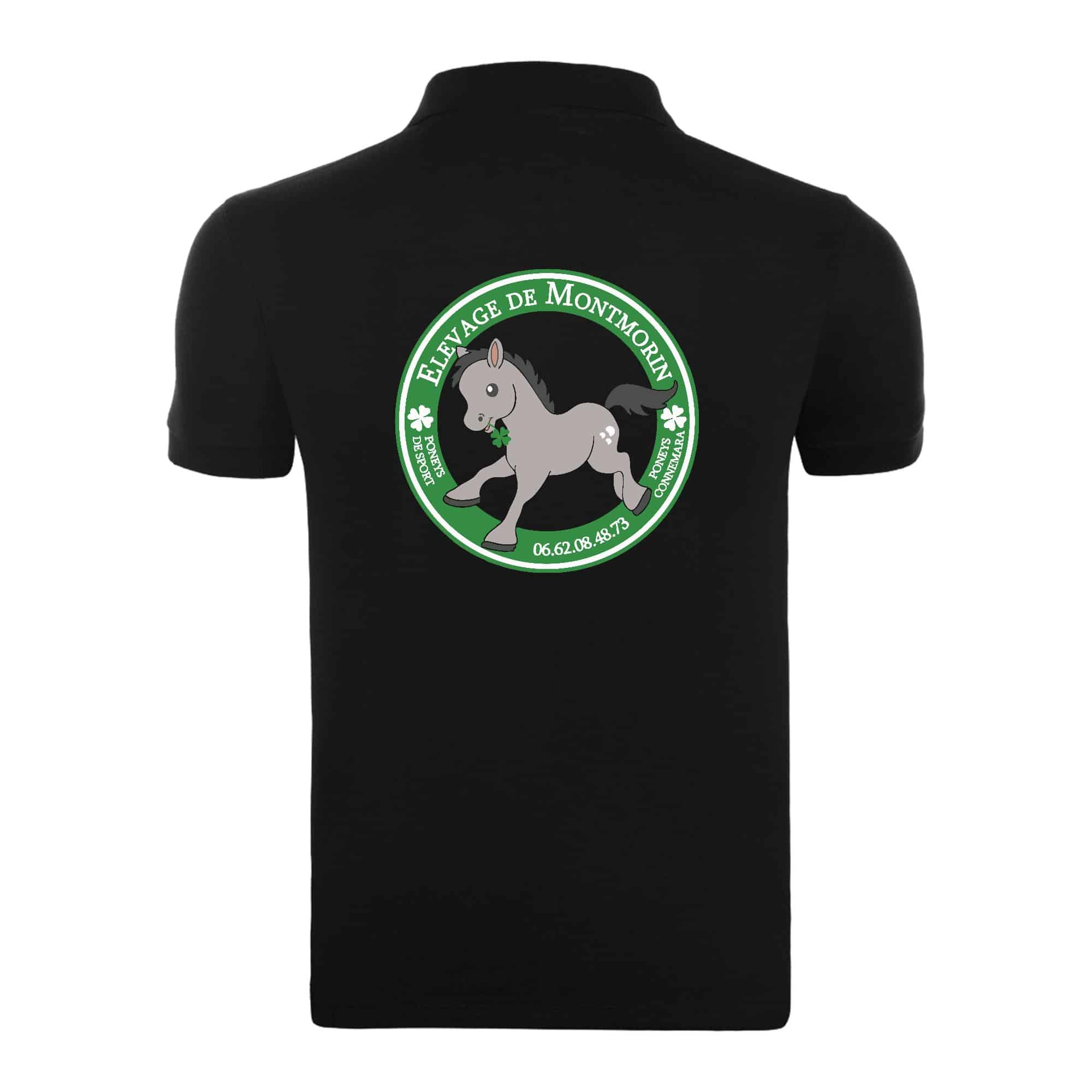 POLO (homme) - Elevage de Montmorin - Noir - BCID1 – Image 3