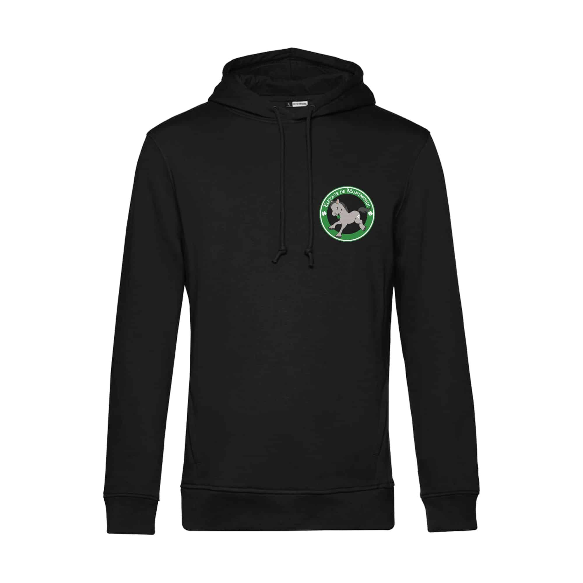 SWEAT A CAPUCHE (enfant) - Elevage de Montmorin - Noir - K477