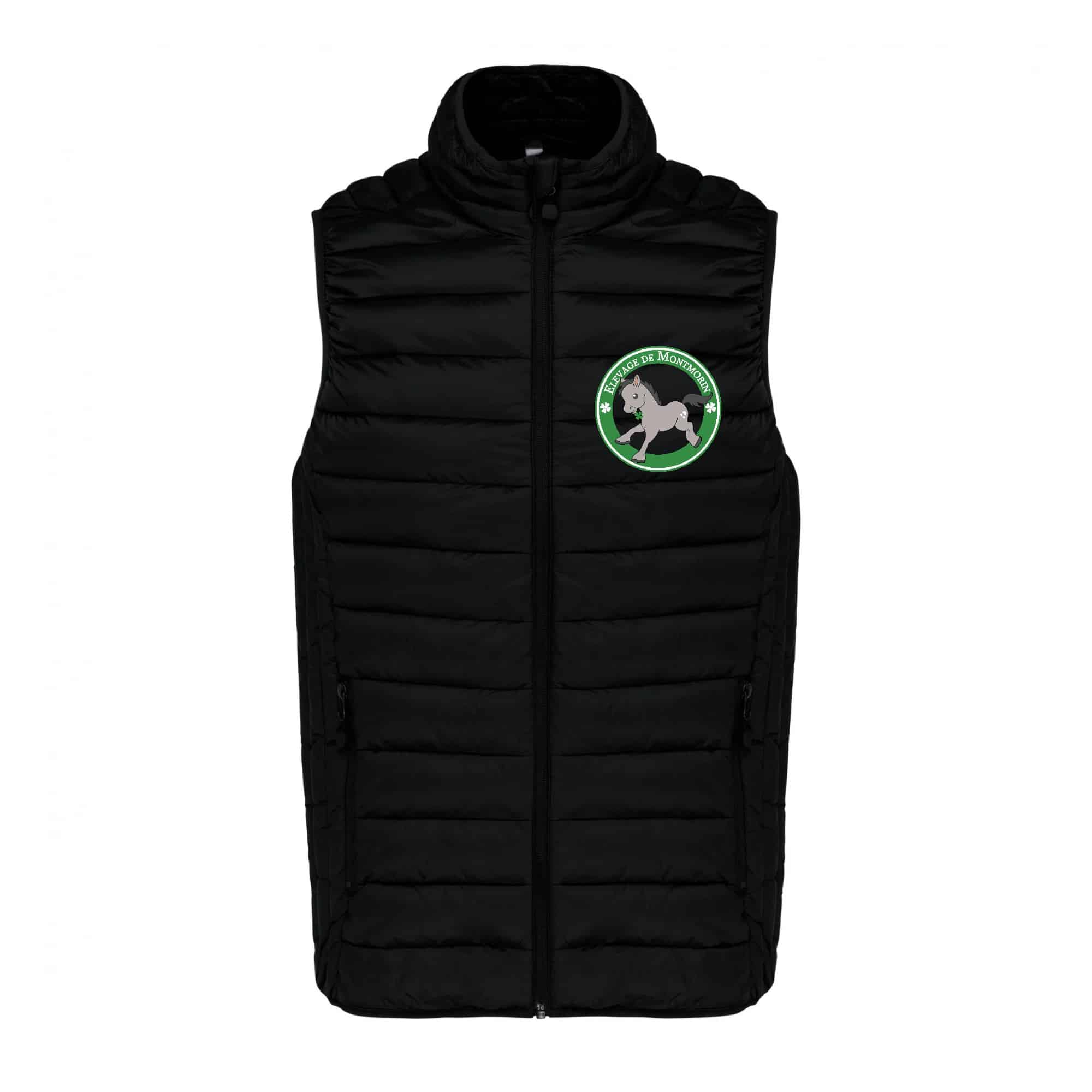 DOUDOUNE SANS MANCHES (enfant) - Elevage de Montmorin - Noir - K6115