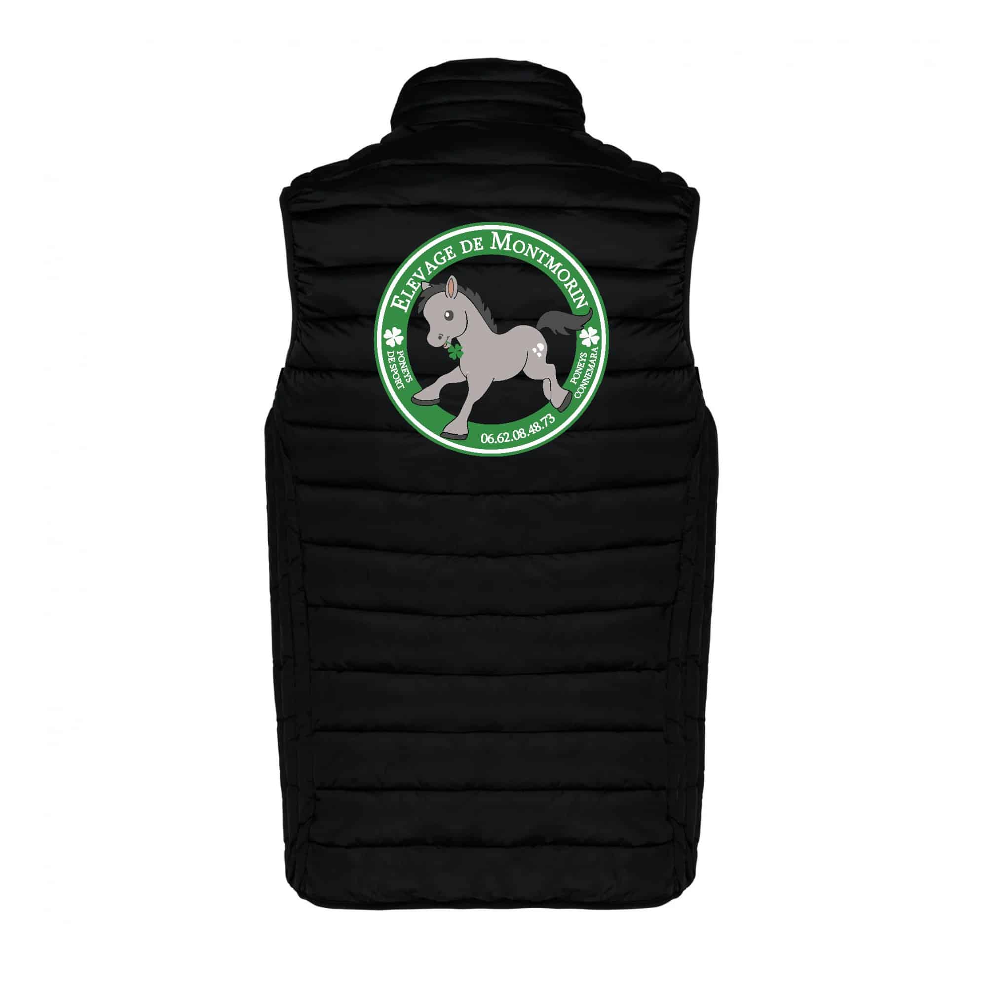 DOUDOUNE SANS MANCHES (enfant) - Elevage de Montmorin - Noir - K6115 – Image 3